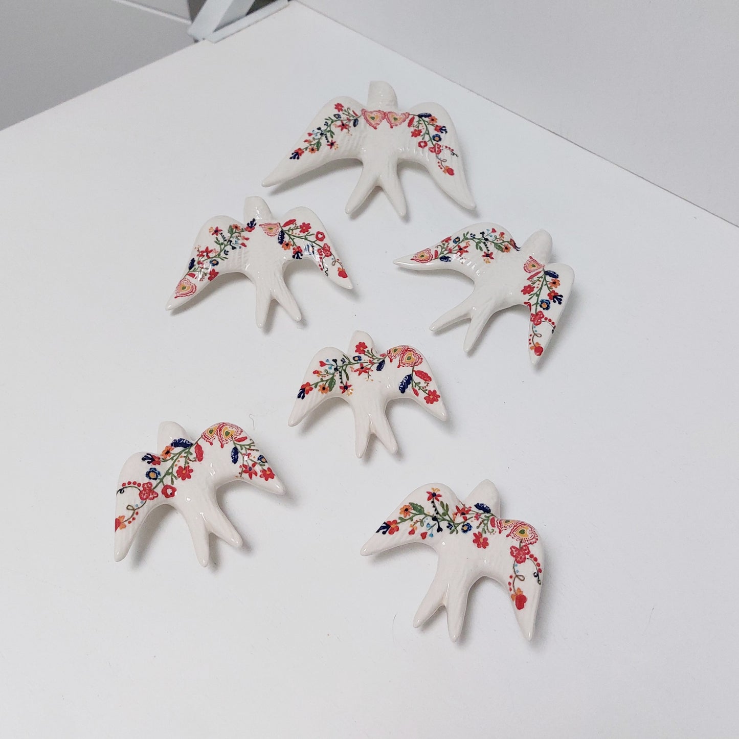 Ceramic 6 Swallows Namorados