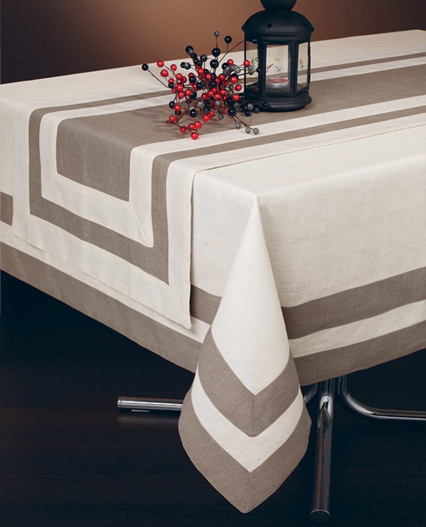 Handmade Portuguese Linen Tablecloth, Luxury Dining Table Decor