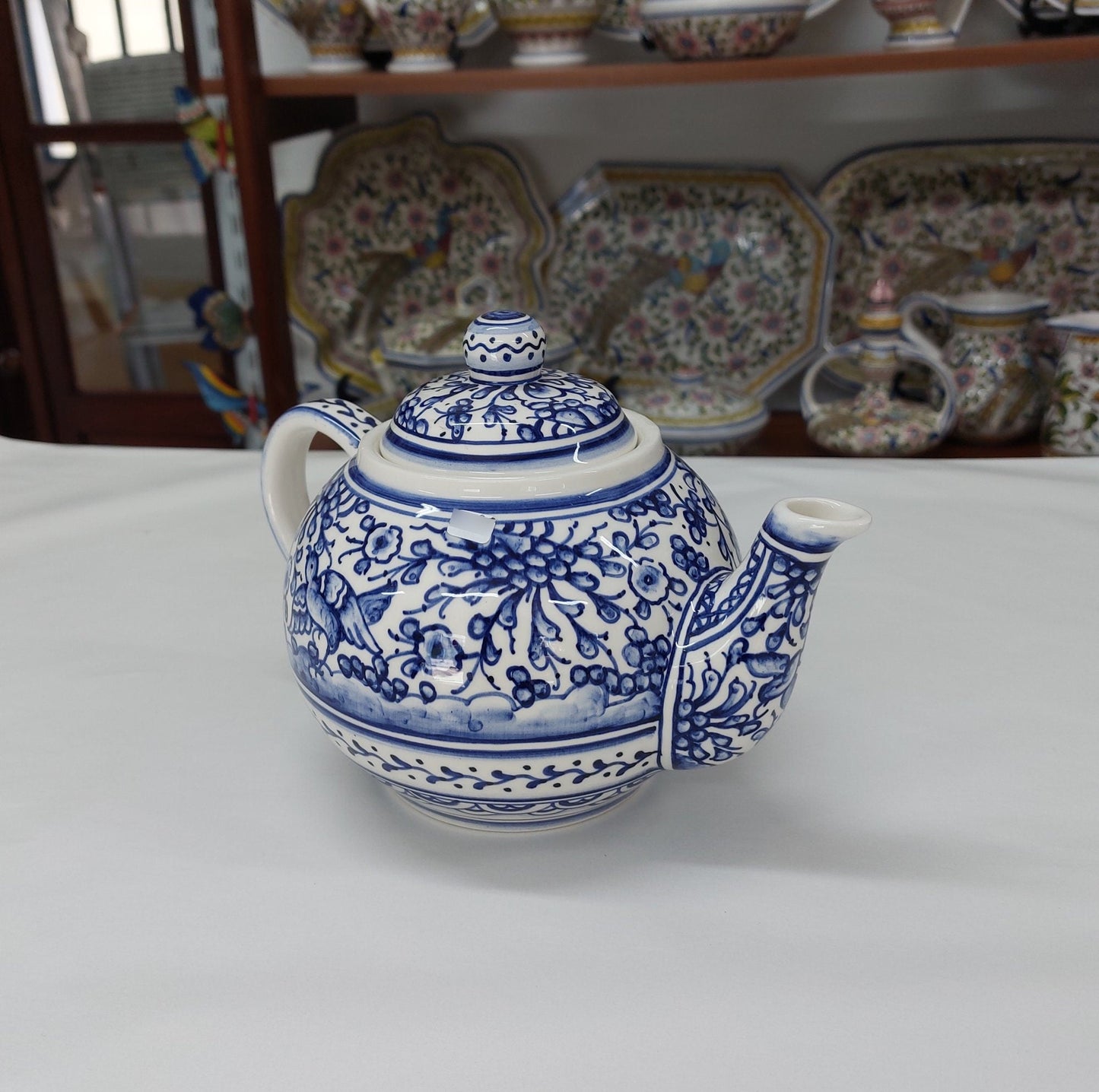 Ceramic Teapot| Portuguese Ceramic Teapot| Hand Painted Ceramic Teapot| Gift for Her| Teapot for two