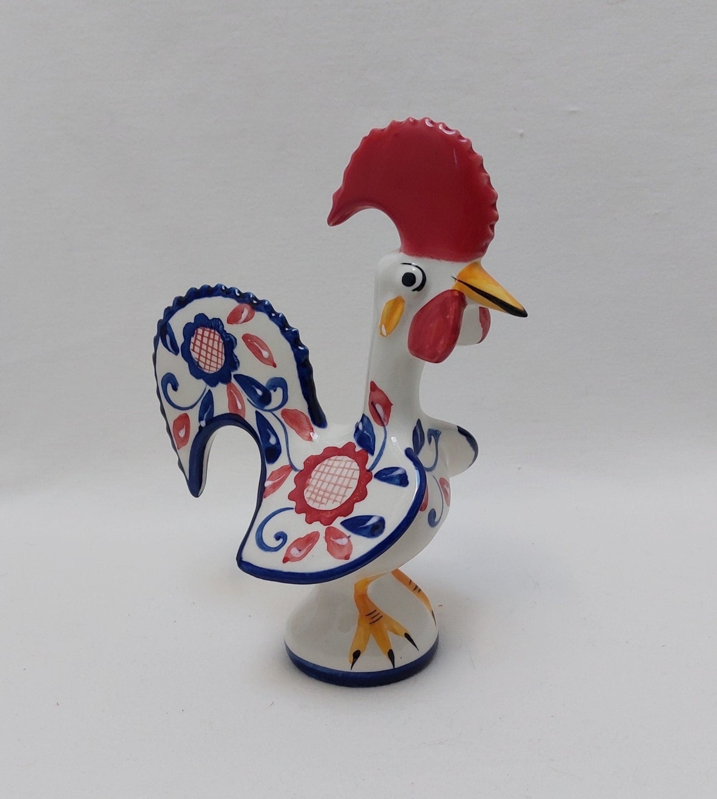 Portuguese rooster, Portuguese rooster figurine, Portuguese lucky rooster, Portuguese Barcelos Rooster, Portuguese Ceramic