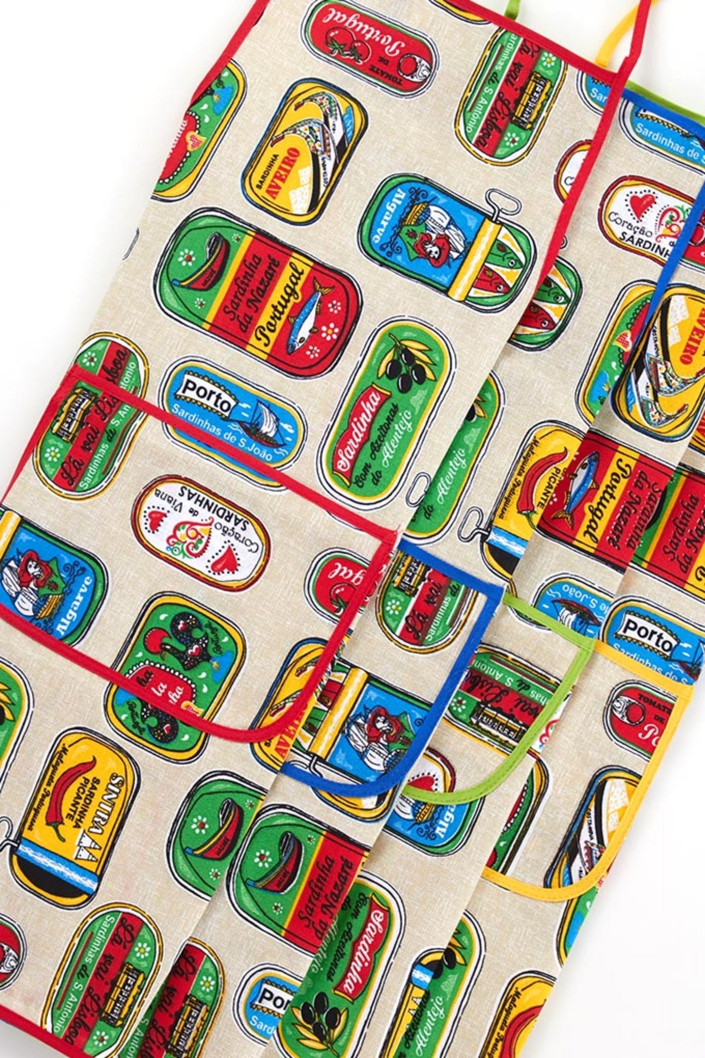 Portuguese Sardines Apron, Traditional portuguese apron, Gifts for Chef, Kitchen apron from Portugal, Apron with pocket
