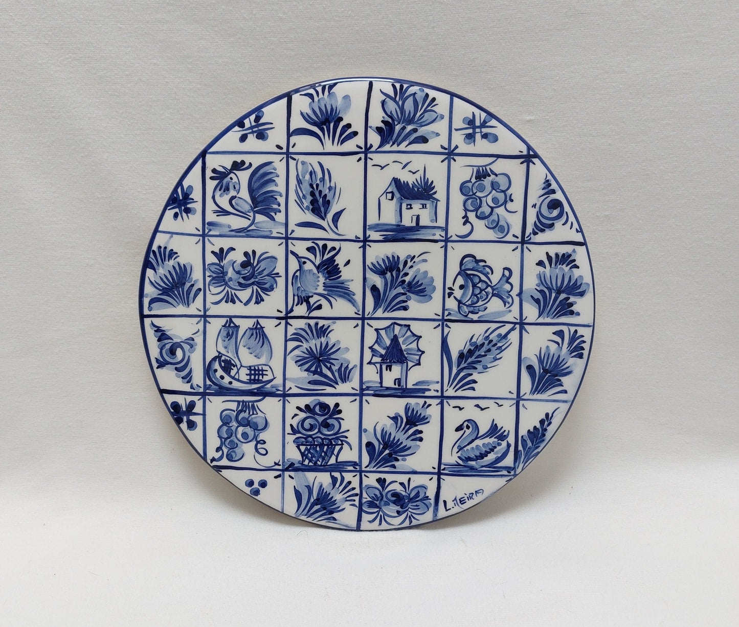 Ceramic trivet, Ceramic tile trivet, Hand painted ceramic trivet, Portuguese Ceramic hand painted trivet, Special gift