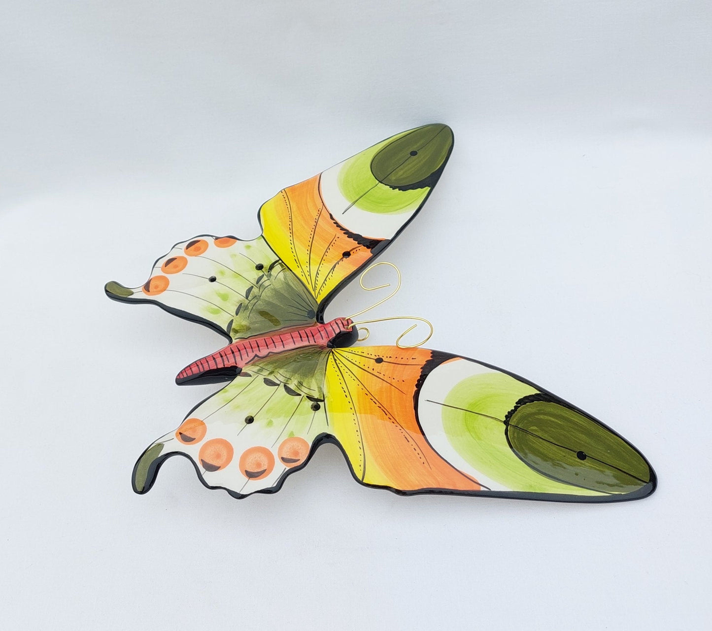 XL Ceramic Butterfly | Decorative Butterfly | Hand painted ceramic butterfly| Butterfly wall decoration
