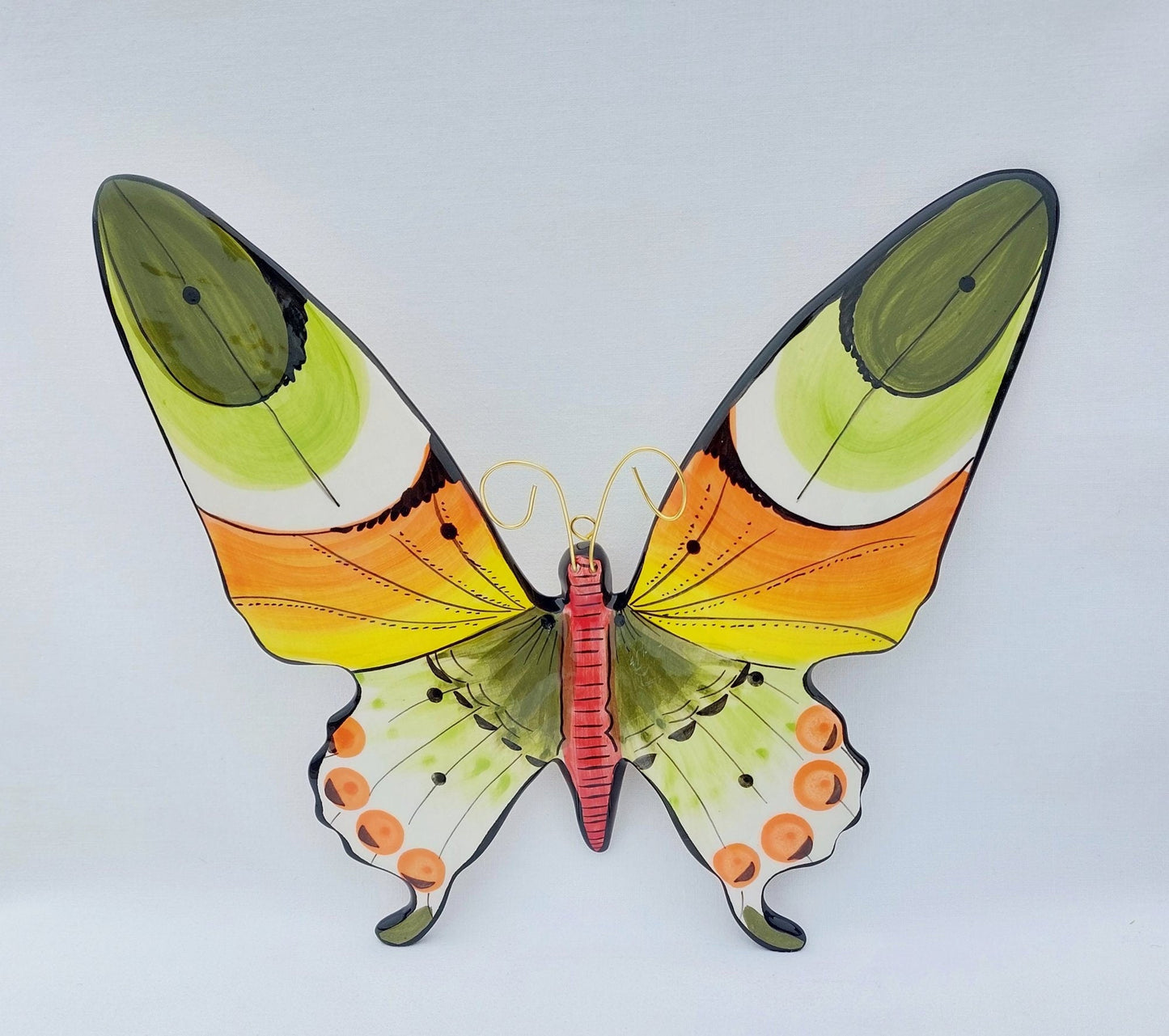 XL Ceramic Butterfly | Decorative Butterfly | Hand painted ceramic butterfly| Butterfly wall decoration
