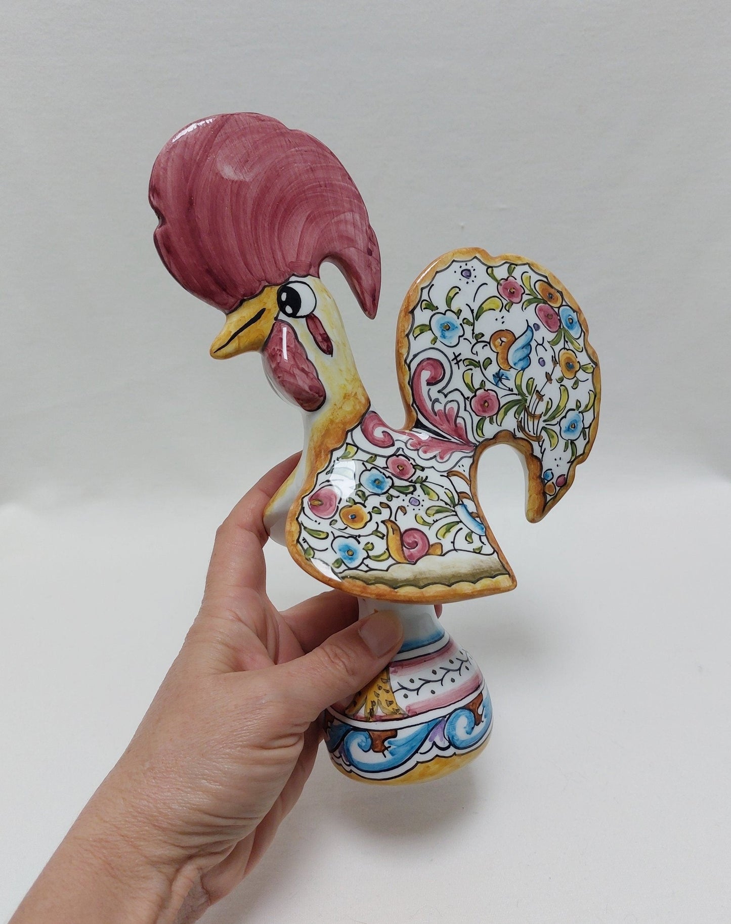 Portuguese Rooster | Barcelos Rooster | Hand Painted Ceramic Rooster | Singular Gift | Rustic Rooster | Multicolor Portuguese Rooster