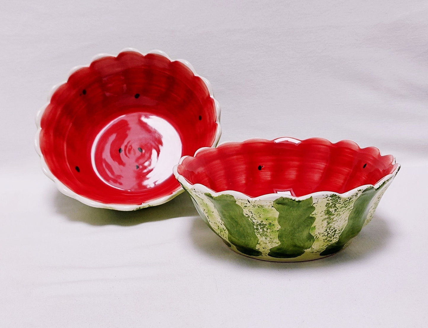 Set for 2 Ceramic Bowls, Valentines day gift, Bowl for soup, Bowl for Cereal, Ceramic Bowls set 4, Hand Painted Ceramic Bowls