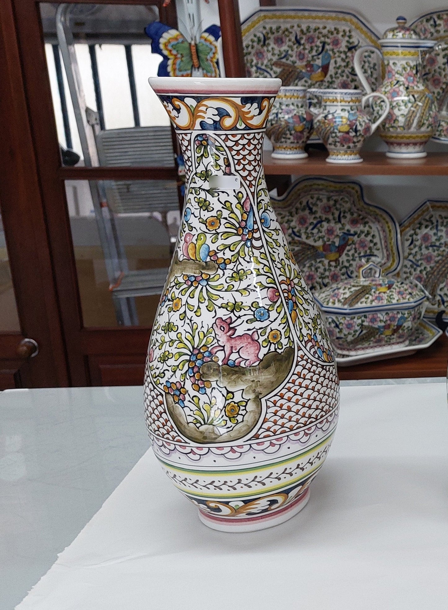 Ceramic water jug, Hand Painted Ceramic Jug, Wedding gift, Singular Gift, Decorative ceramic jug, Portuguese Hand Painted Ceramic