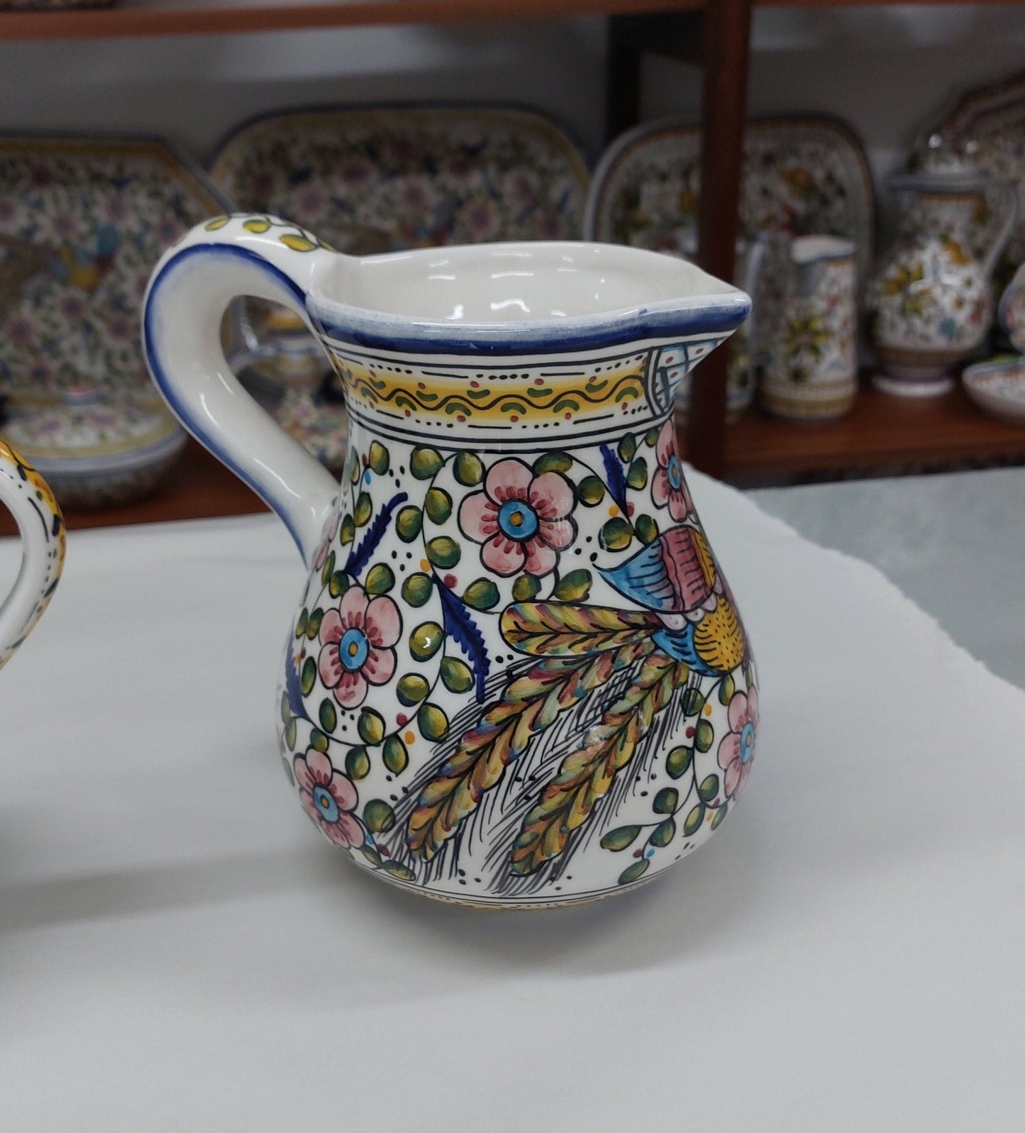 Ceramic water jug, Hand Painted Ceramic Jug, Wedding gift, Singular Gift, Wine ceramic jug, Portuguese Hand Painted Ceramic