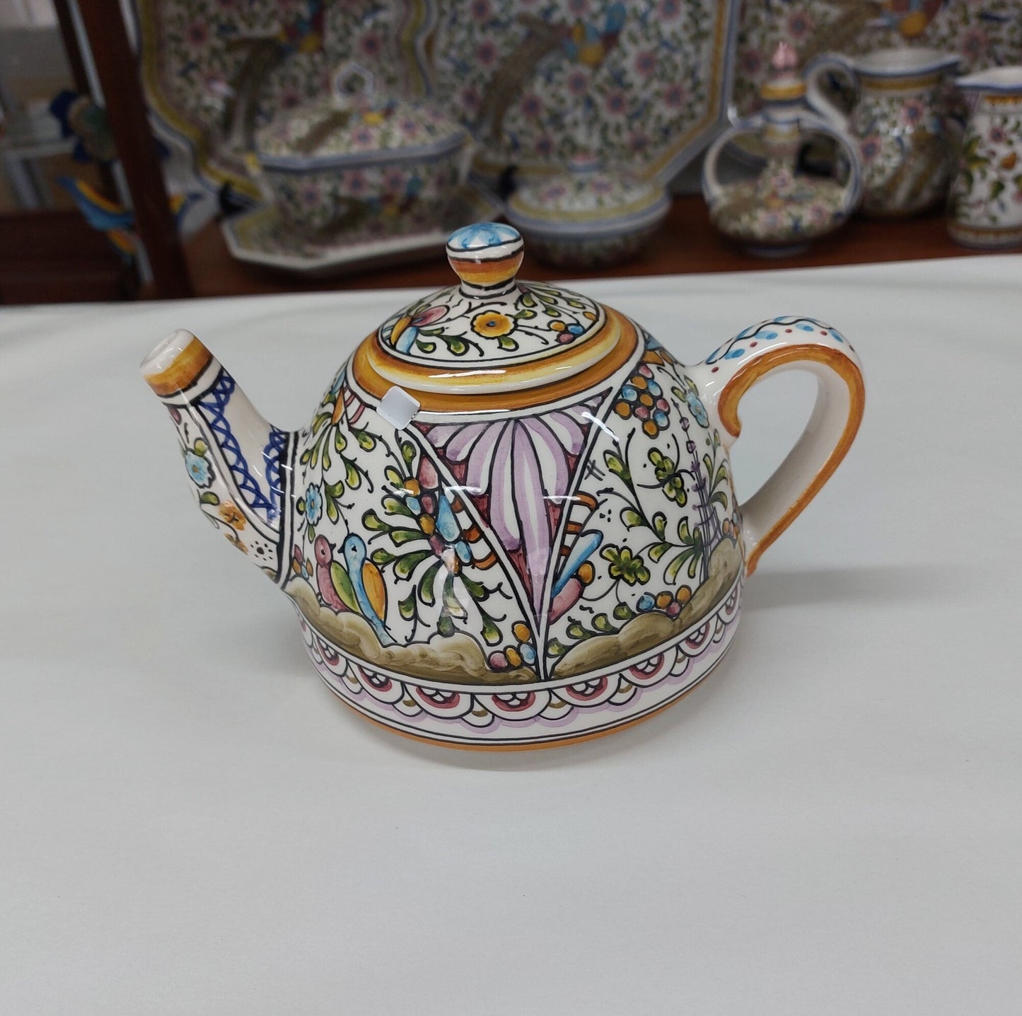 Ceramic Teapot| Portuguese Ceramic Teapot| Hand Painted Ceramic Teapot| Gift for Her| Teapot for two