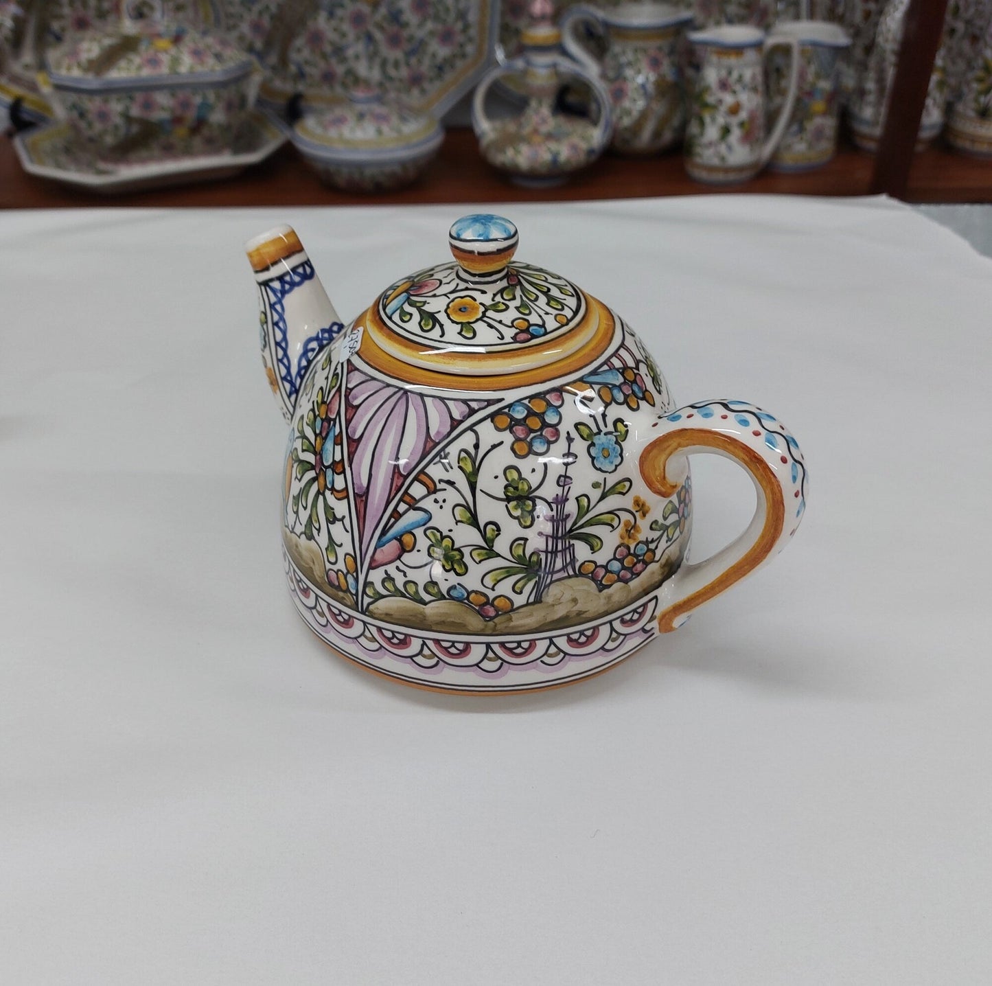 Ceramic Teapot| Portuguese Ceramic Teapot| Hand Painted Ceramic Teapot| Gift for Her| Teapot for two