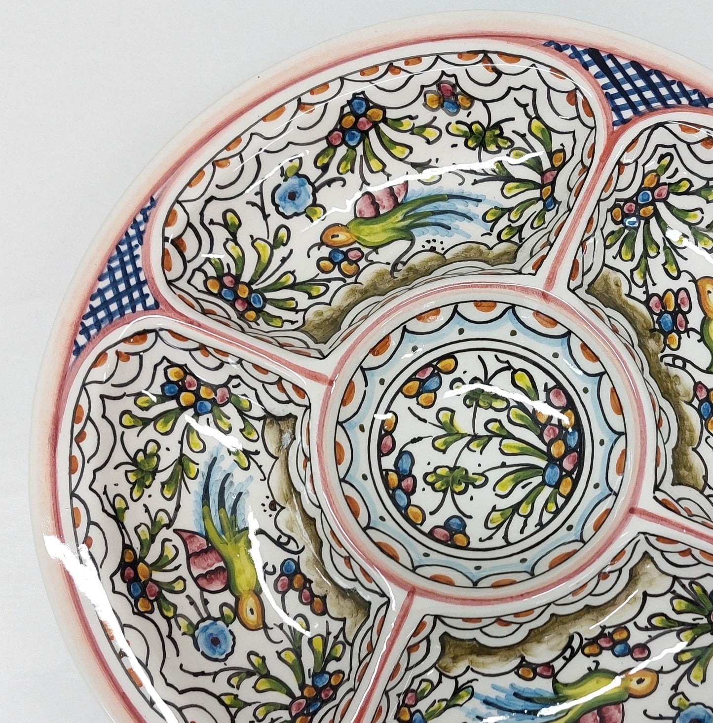 Aperitif Ceramic tray, Ceramic tray, Snack tray, Singular Gift, Portuguese Ceramic, Hand painted ceramic, Aperitif Platter