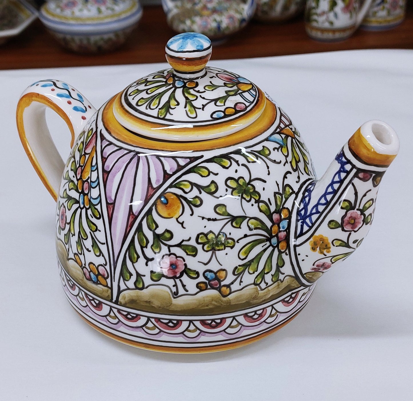 Ceramic Teapot| Portuguese Ceramic Teapot| Hand Painted Ceramic Teapot| Gift for Her| Teapot for two