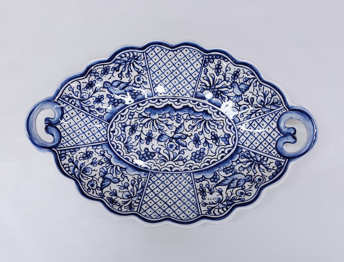 Decorative Tray| Coimbra Ceramics| Serving tray| Fruit tray| Oval ceramic tray| Portuguese hand painted ceramic