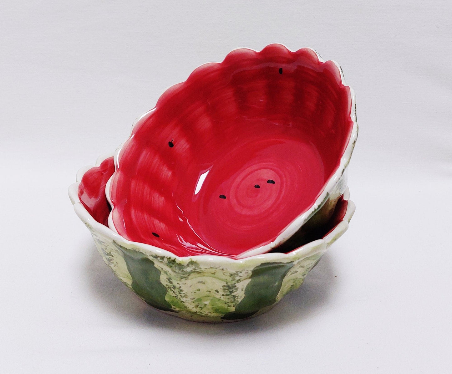 Set for 2 Ceramic Bowls, Valentines day gift, Bowl for soup, Bowl for Cereal, Ceramic Bowls set 4, Hand Painted Ceramic Bowls