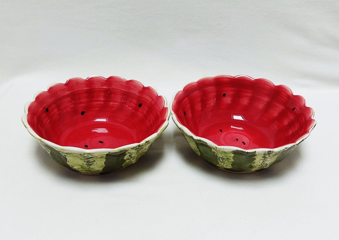 Set for 2 Ceramic Bowls, Valentines day gift, Bowl for soup, Bowl for Cereal, Ceramic Bowls set 4, Hand Painted Ceramic Bowls