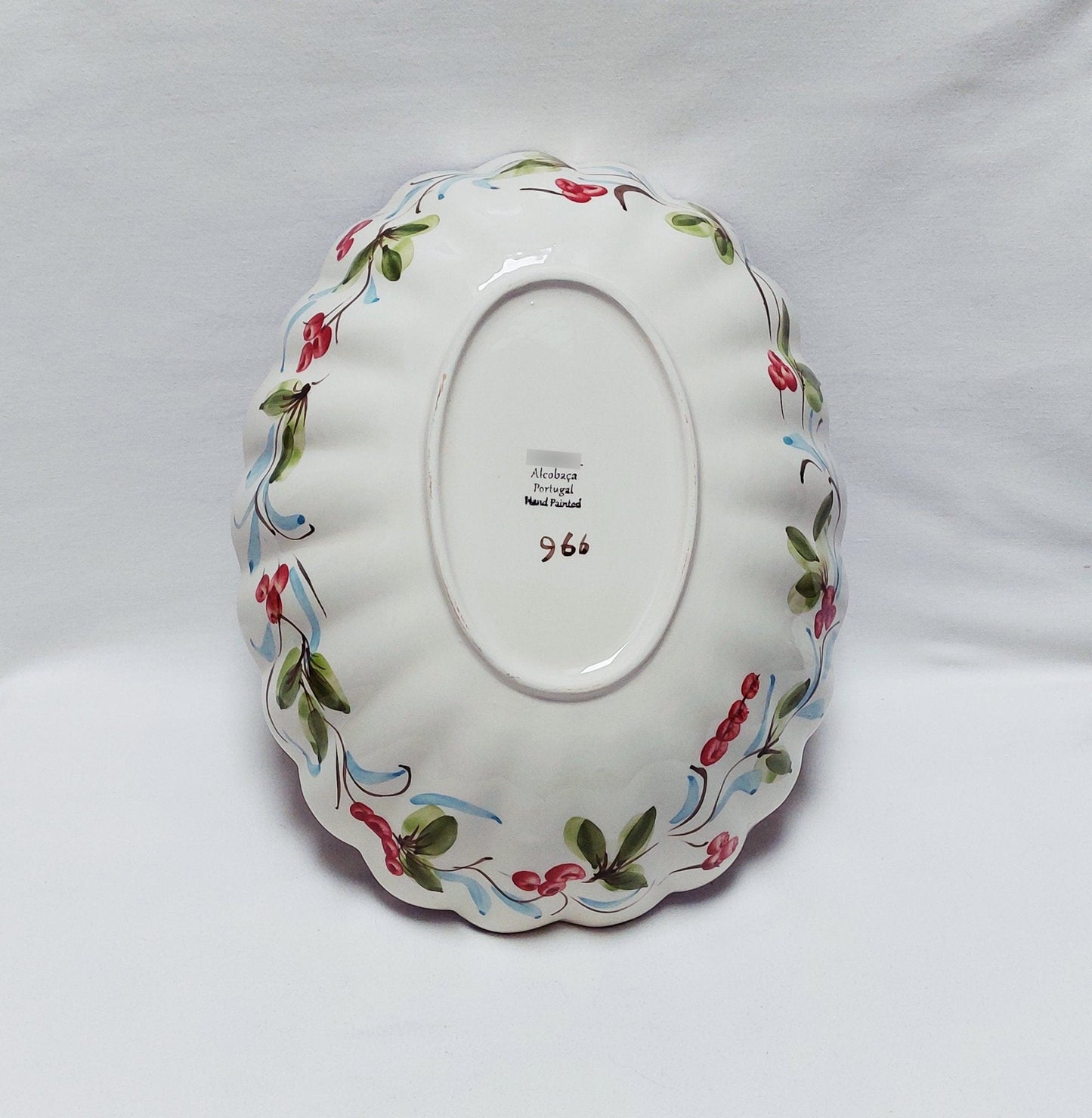 Decorative Tray for dining table| Salad tray| Serving tray| fruit tray| Oval ceramic tray| Portuguese hand painted ceramic