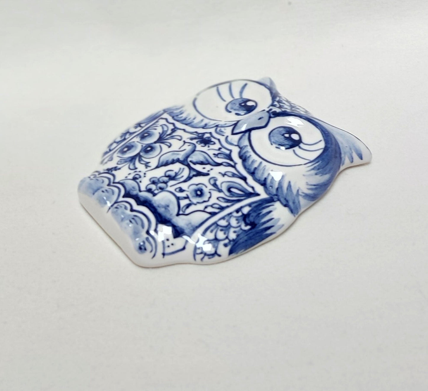 Owl statue Set x4 , Owl hand painted, Gifts for her or him, Wall deco, Portuguese ceramics, Hand-painted Coimbra Ceramics, Birthday gift