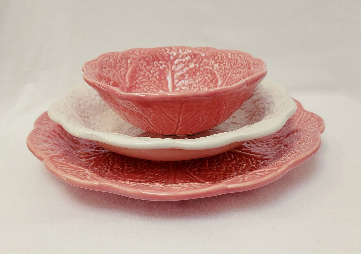 Set x6 Ceramic Plates, Ceramic Cabbage leaf design, Ceramic, Ceramic Plates, Handmade Porttery, Ceramic plate set for 6, Wedding Gift