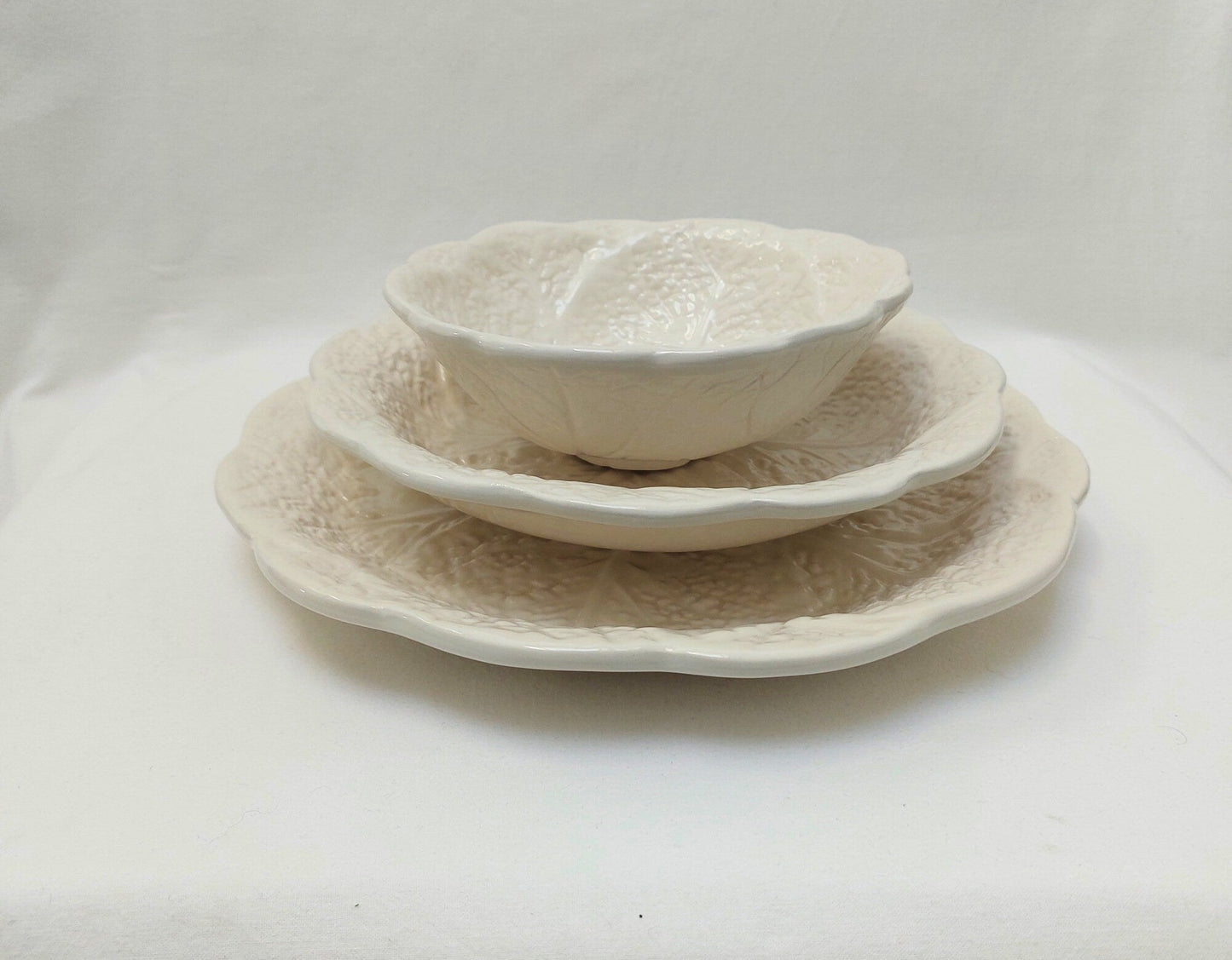 Set x6 Ceramic Plates, Ceramic Cabbage leaf design, Ceramic, Ceramic Plates, Handmade Porttery, Ceramic plate set for 6, Wedding Gift