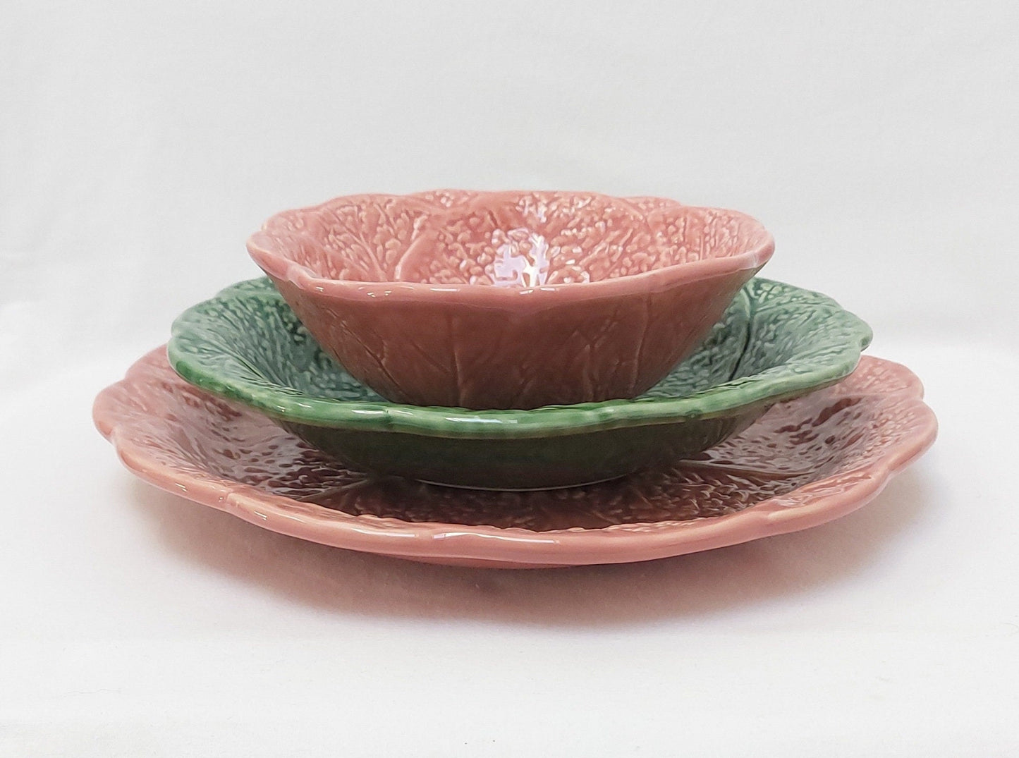 Set x6 Ceramic Plates, Ceramic Cabbage leaf design, Ceramic, Ceramic Plates, Handmade Porttery, Ceramic plate set for 6, Wedding Gift