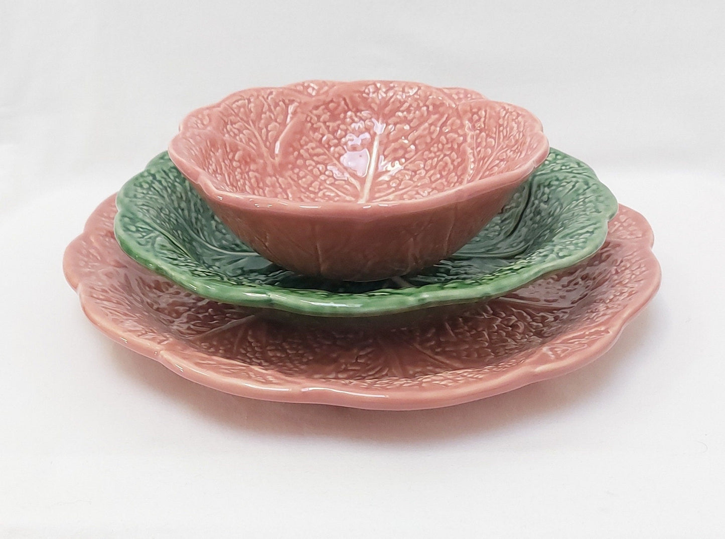 Set x6 Ceramic Plates, Ceramic Cabbage leaf design, Ceramic, Ceramic Plates, Handmade Porttery, Ceramic plate set for 6, Wedding Gift