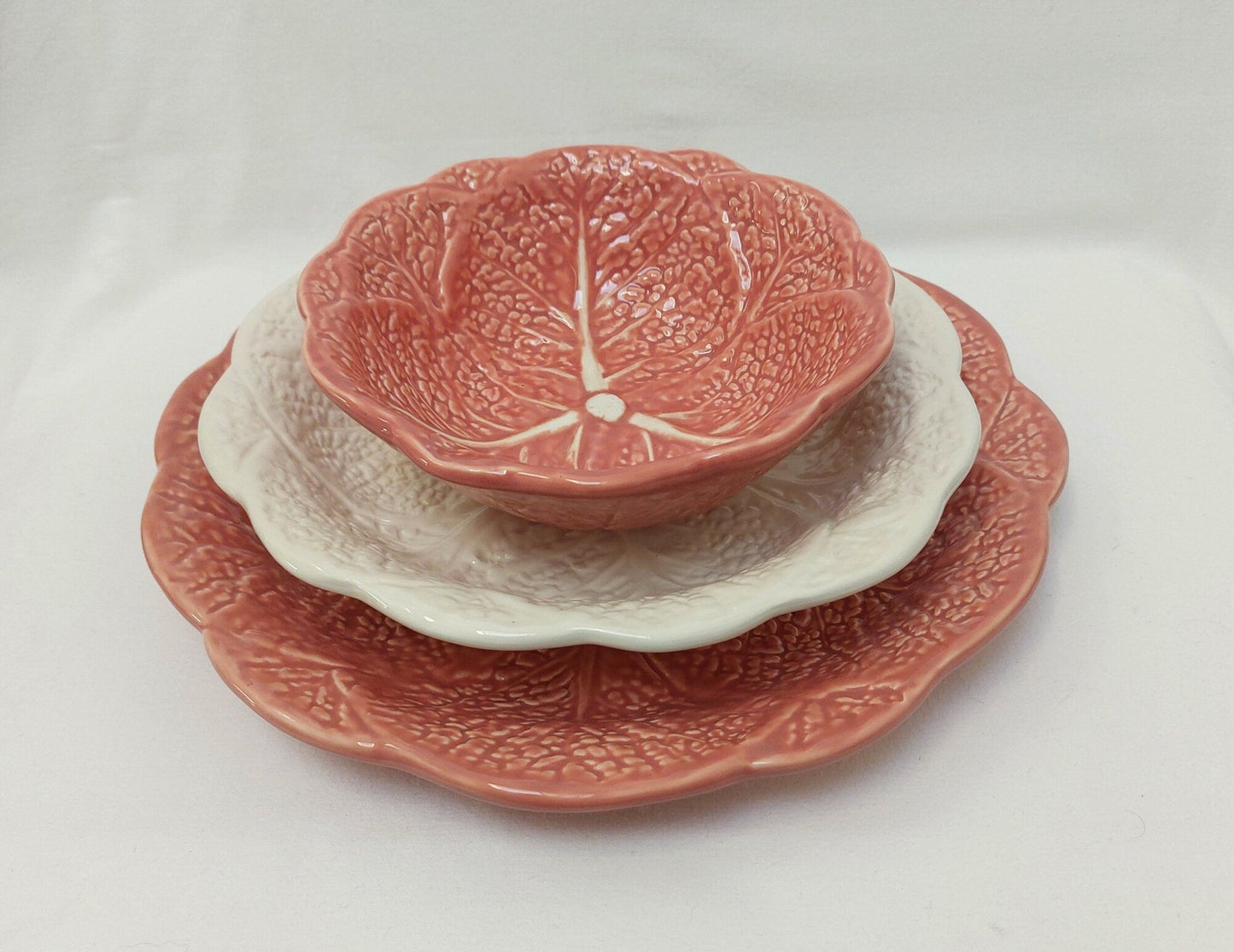 Set x6 Ceramic Plates, Ceramic Cabbage leaf design, Ceramic, Ceramic Plates, Handmade Porttery, Ceramic plate set for 6, Wedding Gift
