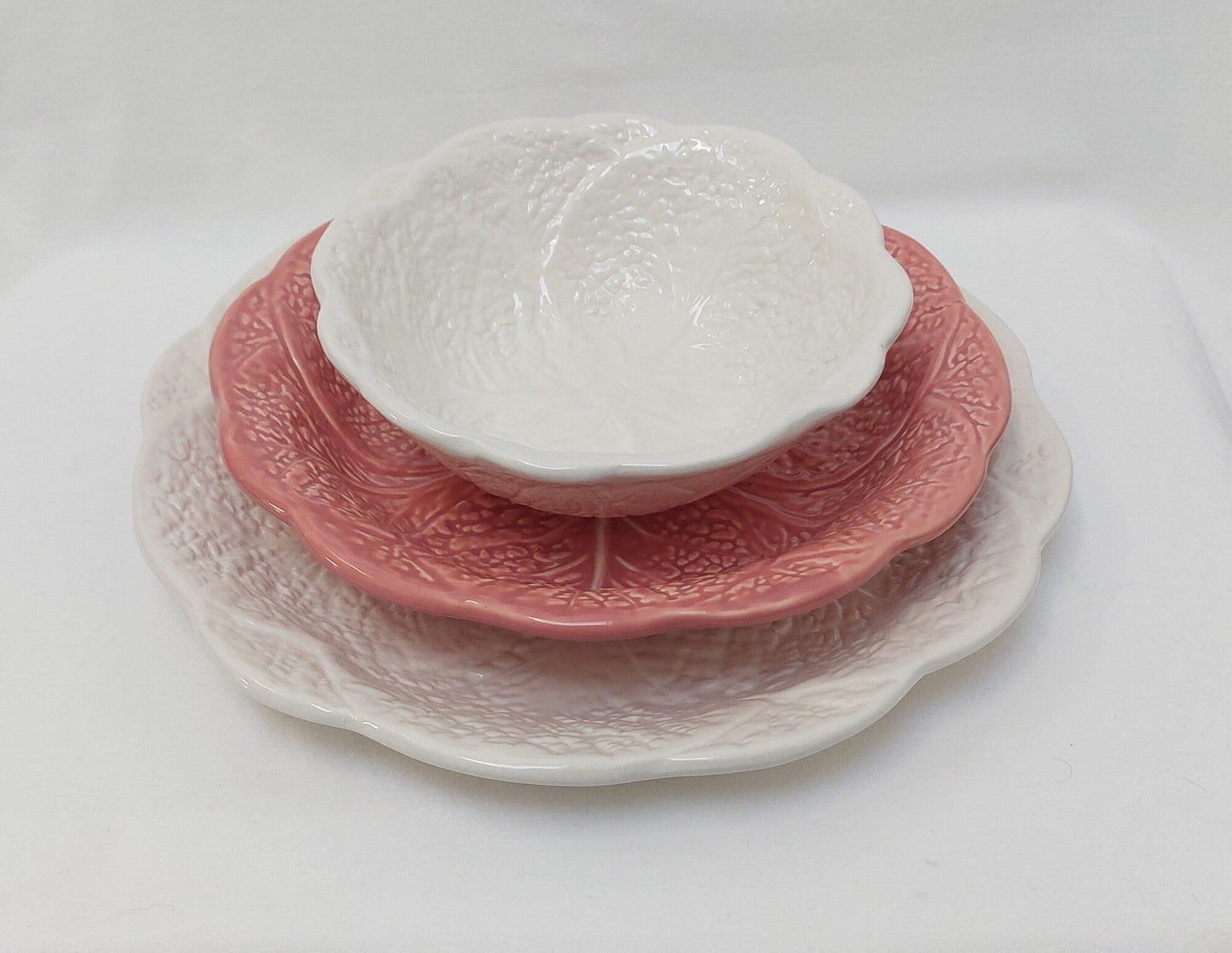 Set x6 Ceramic Plates, Ceramic Cabbage leaf design, Ceramic, Ceramic Plates, Handmade Porttery, Ceramic plate set for 6, Wedding Gift