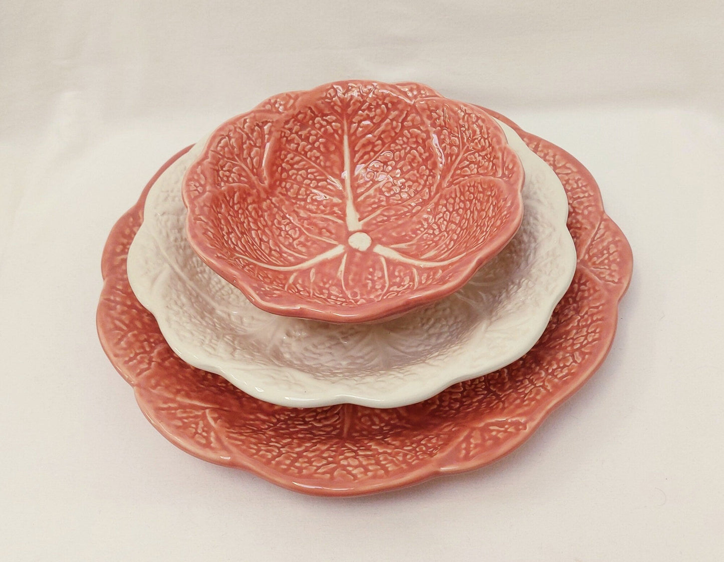 Set x6 Ceramic Plates, Ceramic Cabbage leaf design, Ceramic, Ceramic Plates, Handmade Porttery, Ceramic plate set for 6, Wedding Gift