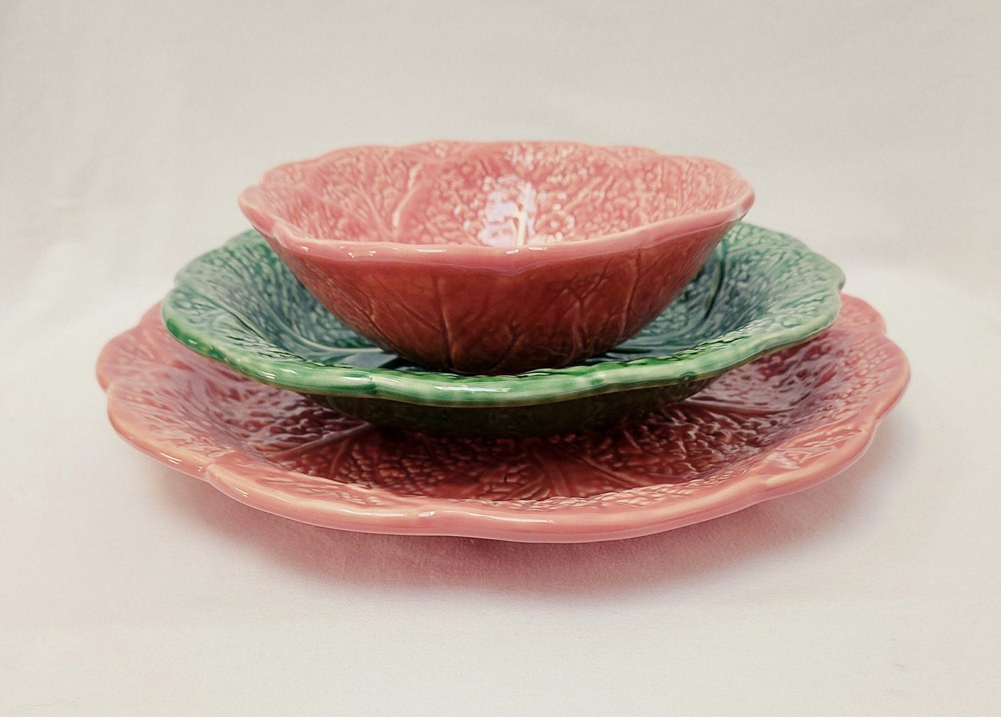 Set x6 Ceramic Plates, Ceramic Cabbage leaf design, Ceramic, Ceramic Plates, Handmade Porttery, Ceramic plate set for 6, Wedding Gift