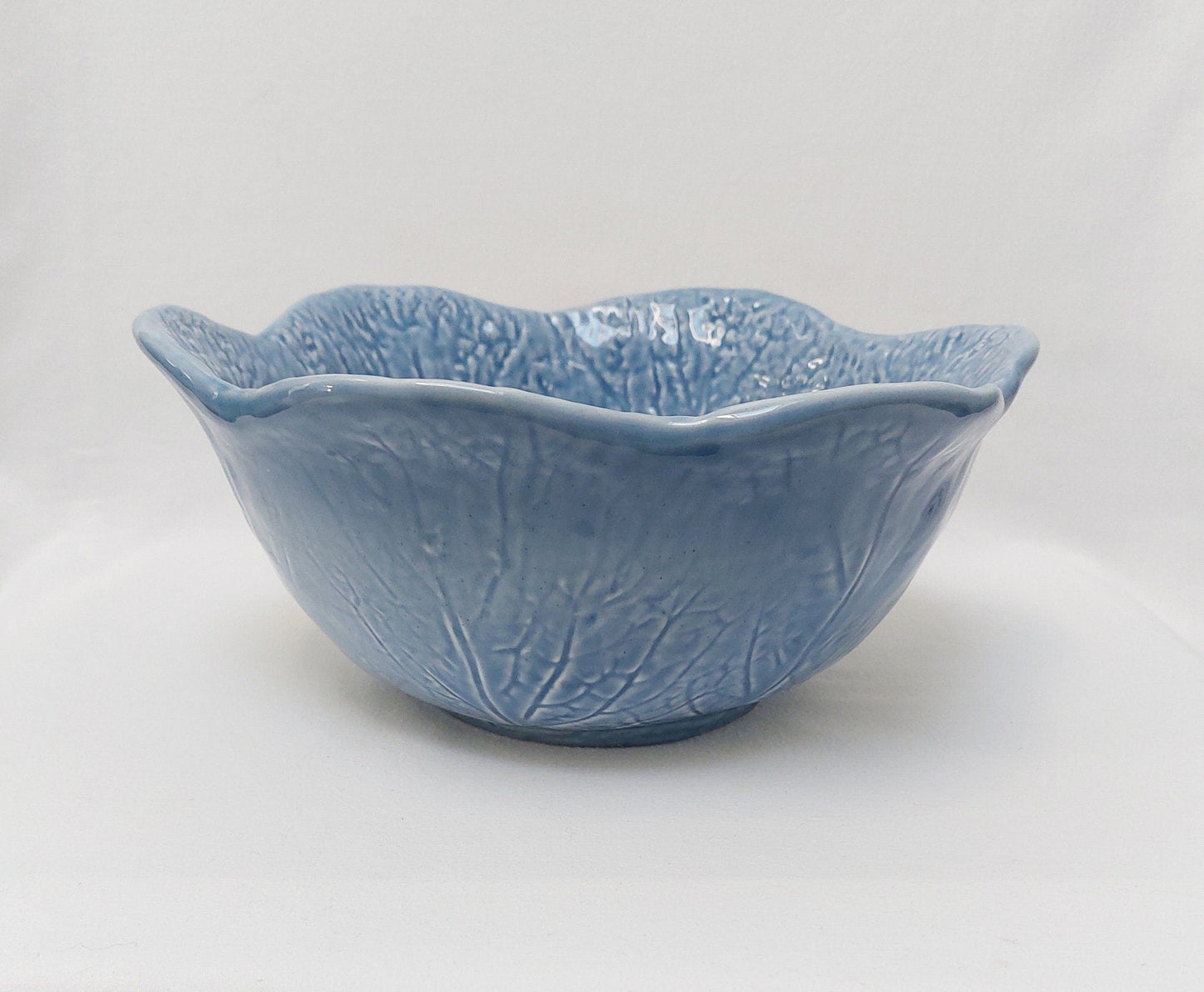 Cabbage salad bowl, Hand made ceramic plates, Ceramic Cabbage leaf design, Large ceramic salad bowl, Wedding gift