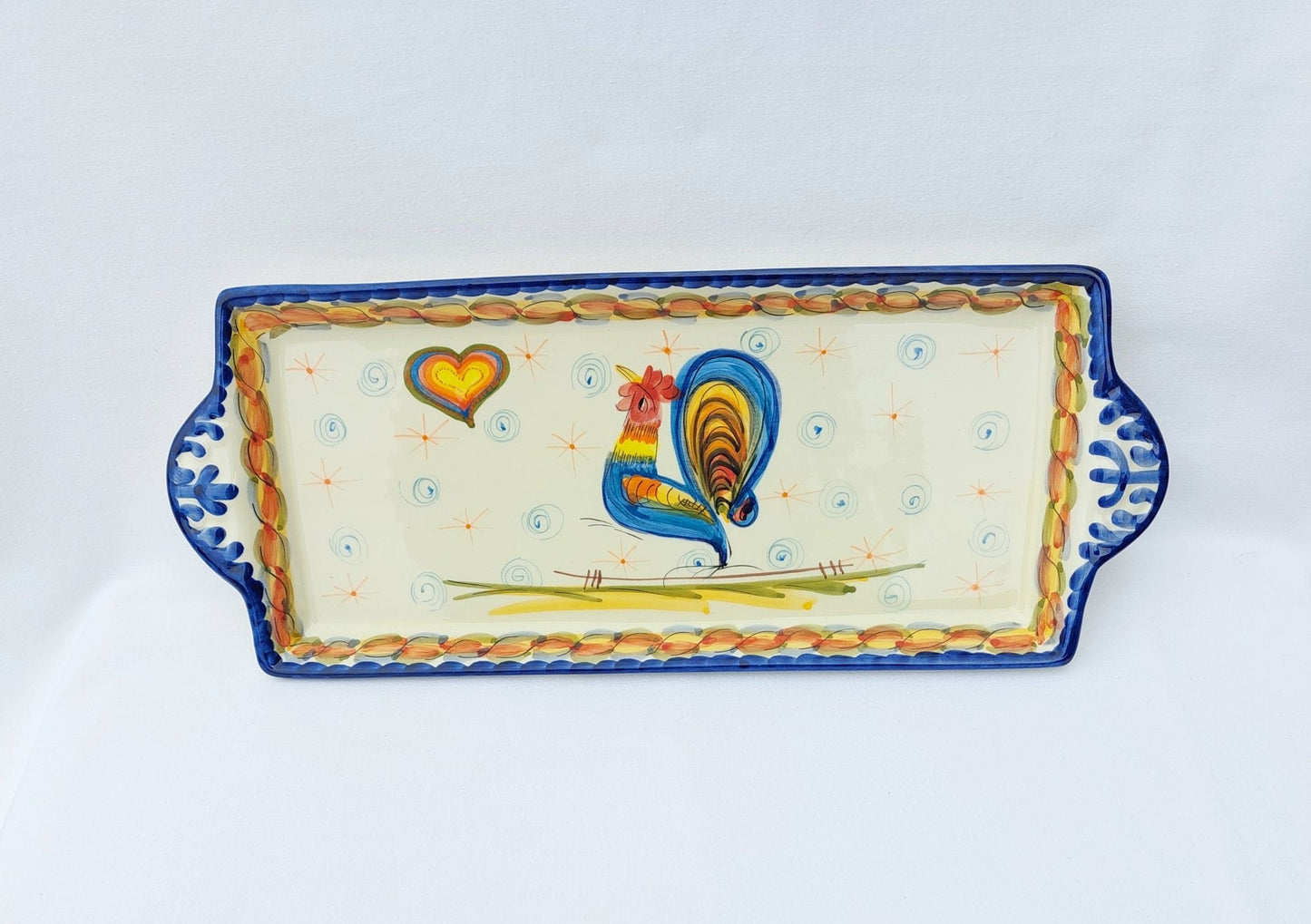 Portuguese Ceramic Tray | Cake ceramic tray| Serving Tray | Rectangular Tray | Portuguese Dinnerware |