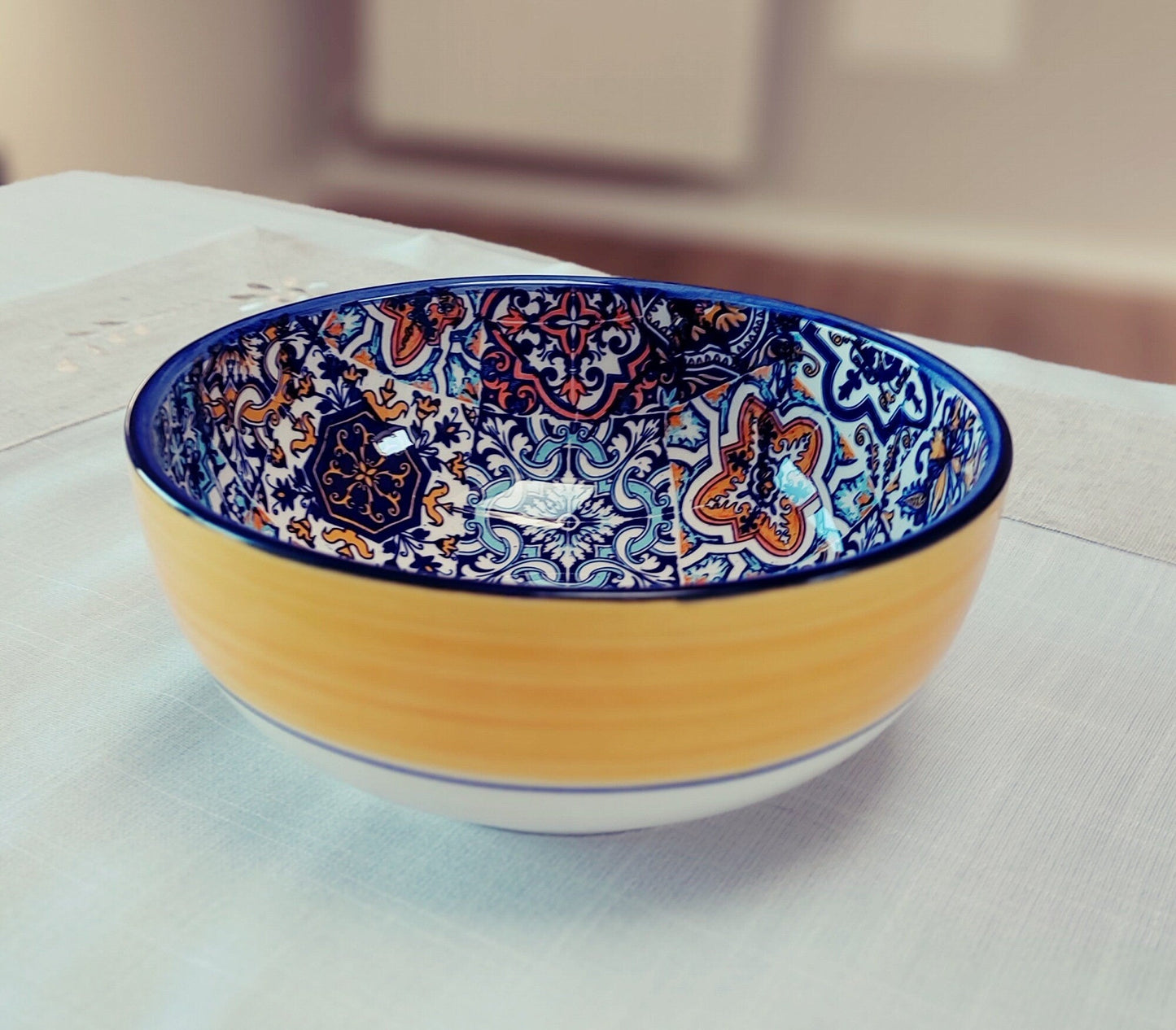 Set for 2 Ceramic Bowls, Valentines day gift, Bowl for soup, Bowl for Cereal, Ceramic Bowls set, Ceramic Tile Bowls
