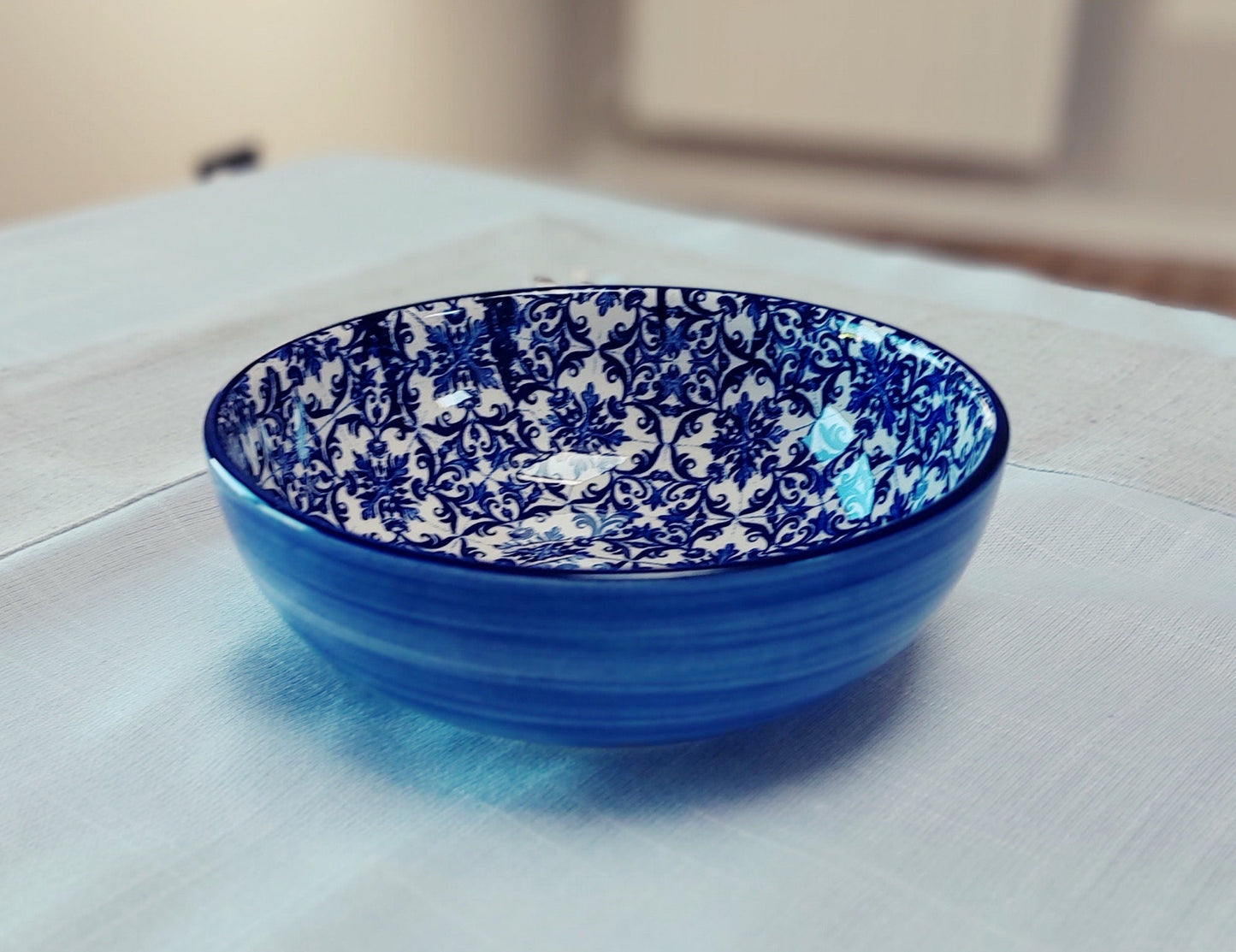 Ceramic Tile Set for 2 Bowls, Valentines day gift, Bowl for soup, Bowl for Cereal, Ceramic Bowls set, Portuguese Ceramic Tile Bowls