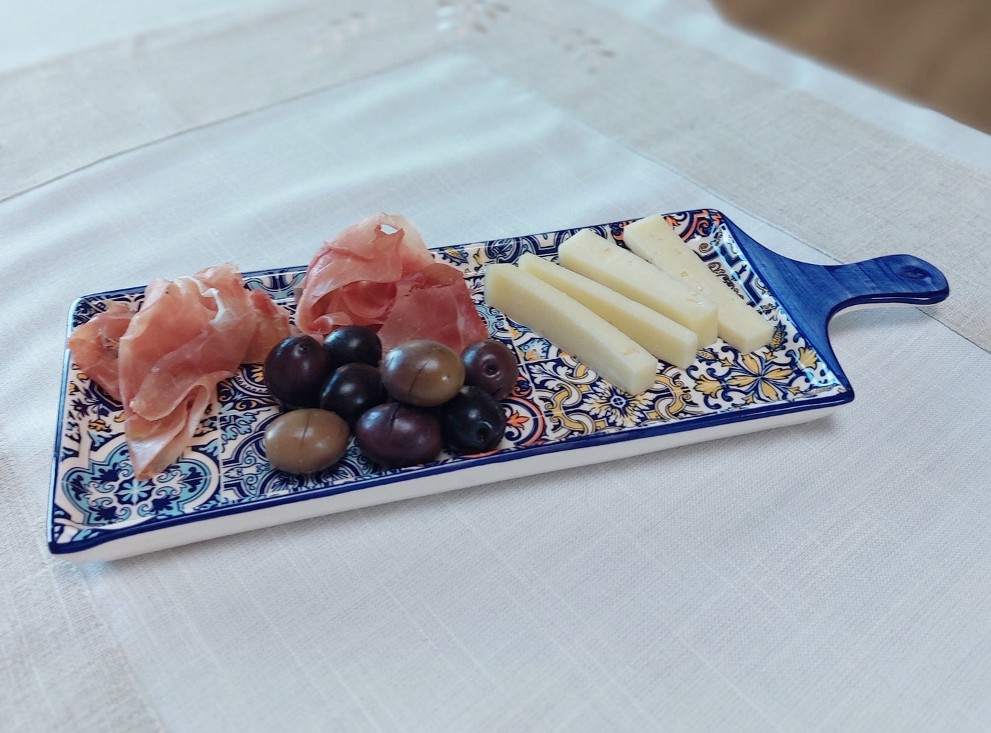 Appetizer Ceramic Tray | Tile Appetizer Table| Serving Tray | Rectangular Tray | Portuguese Dinnerware |