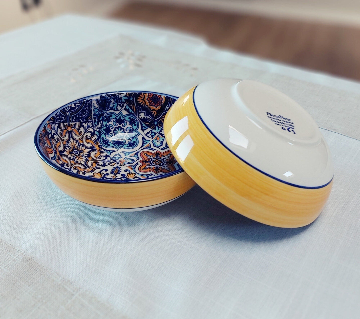 Set for 2 Ceramic Bowls, Valentines day gift, Bowl for soup, Bowl for Cereal, Ceramic Bowls set, Ceramic Tile Bowls