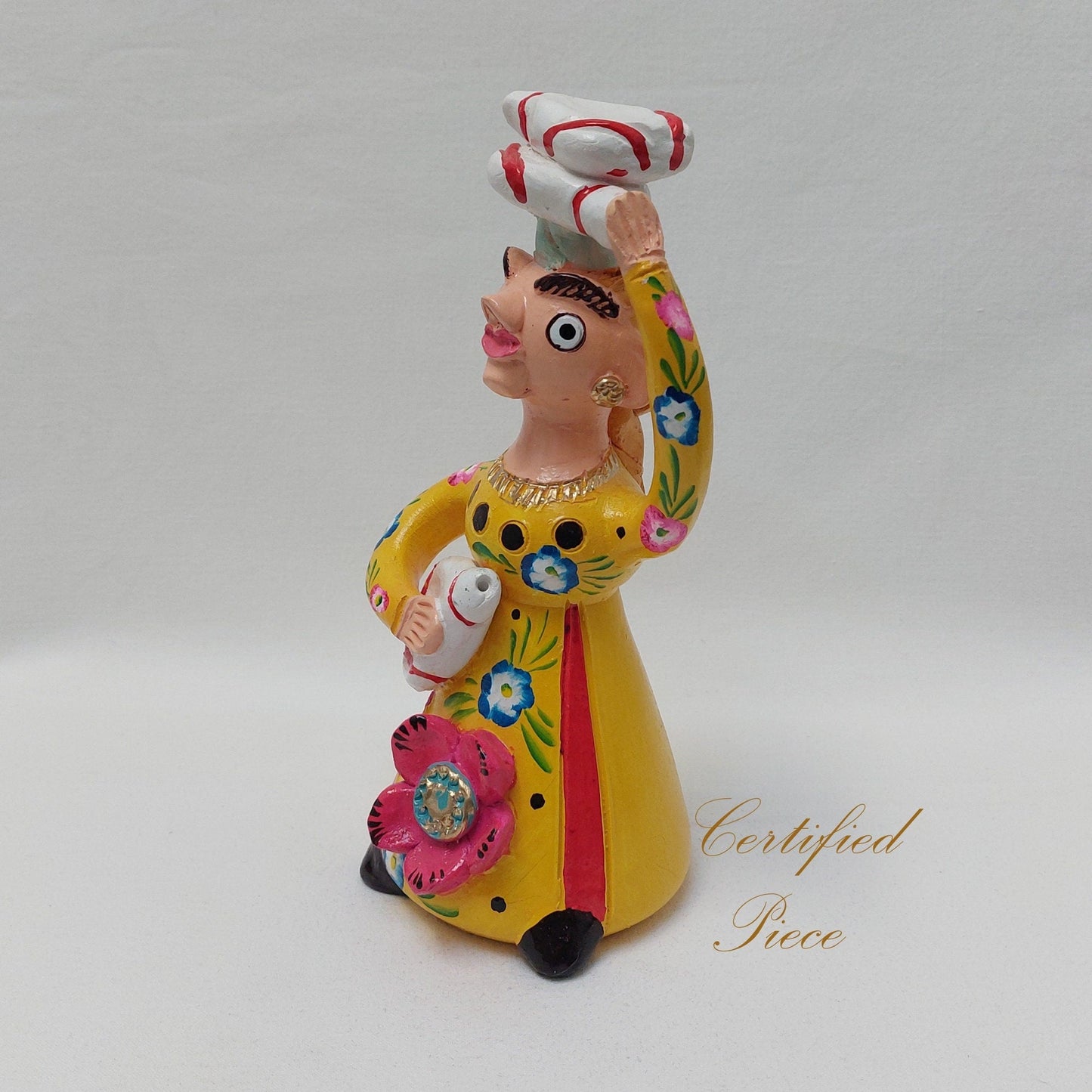 Traditional Portuguese Figure, Original Christmas Gift, Figurado de Barcelos, Decorative Clay Doll, Typical Portuguese Pottery