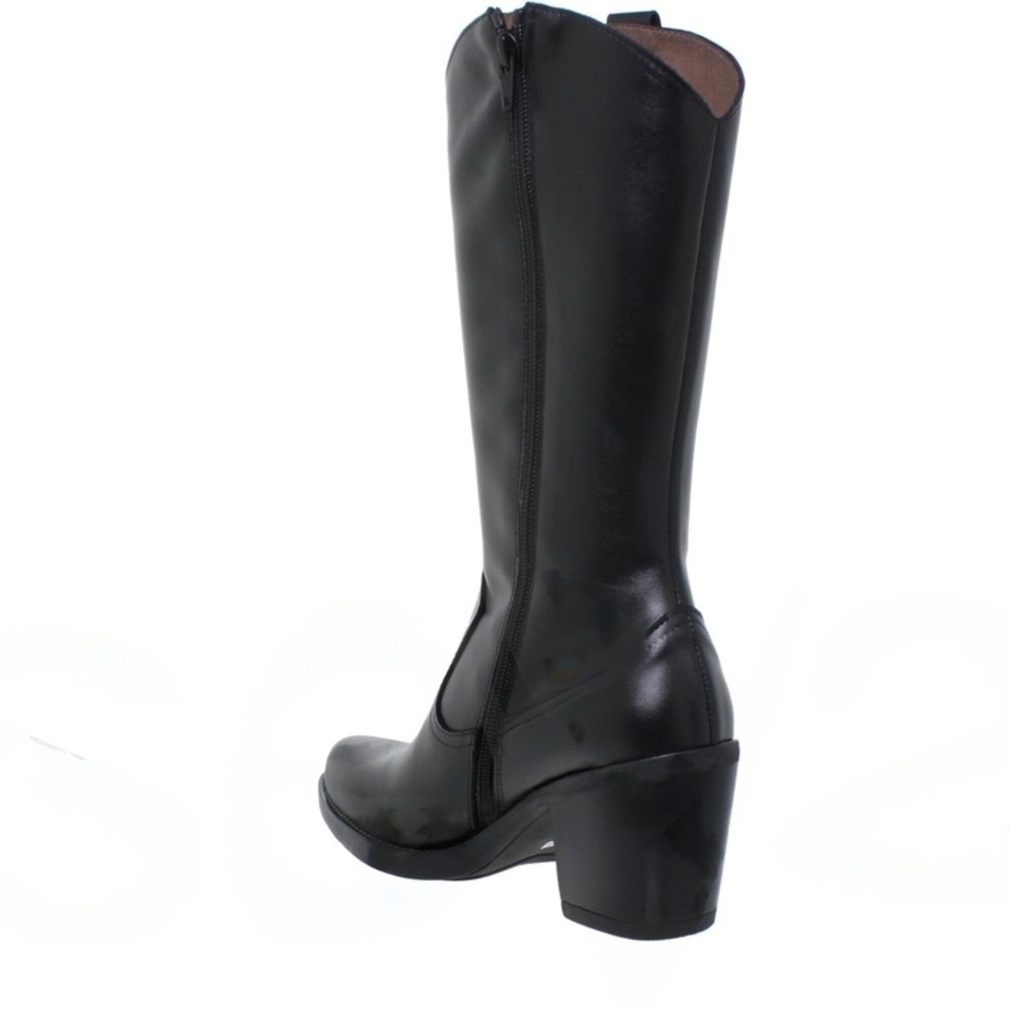 WESTERN WOMEN BOOTS in Black. Cowgirl pure leather boots, Knee High boots for her, gift for her, Casual boots for her, Cowboy boots for her