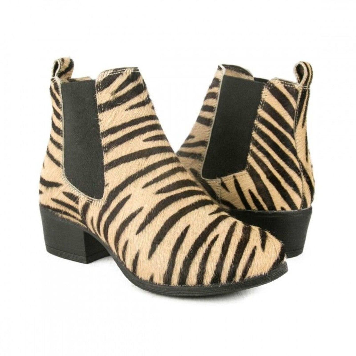 Women's ankle boots LIMITED EDITION, Animal print Zebra ankle boots for her, Brown ankle boots, Women's Brown Ankle Boots, Gifts for her.