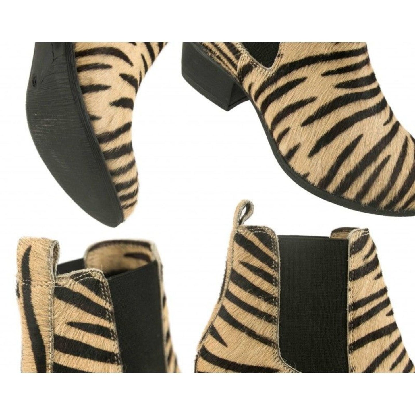 Women's ankle boots LIMITED EDITION, Animal print Zebra ankle boots for her, Brown ankle boots, Women's Brown Ankle Boots, Gifts for her.