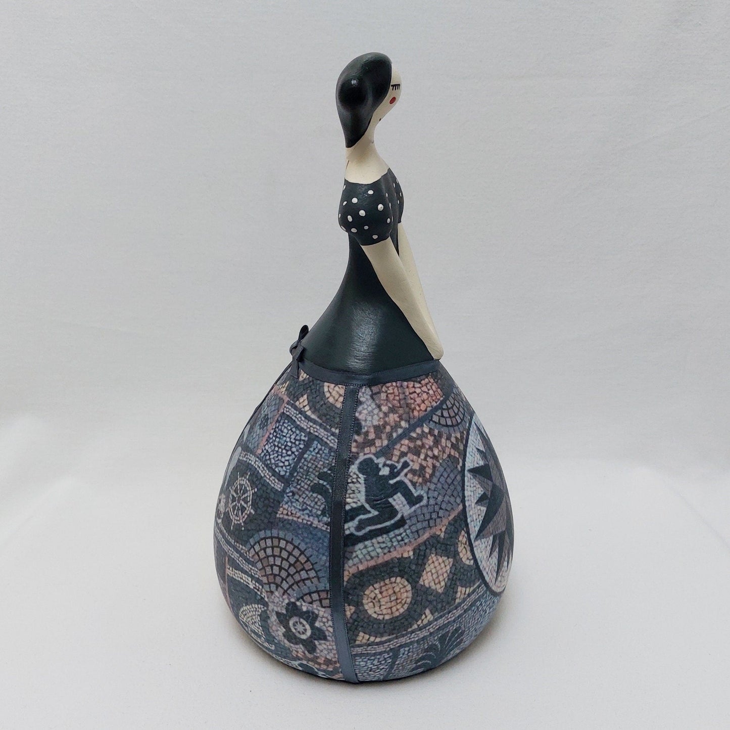 Portuguese Tile Figure, Decorative Tile figurine, Original Christmas Gift, Decorative ceramic doll, Typical Portuguese decorative Pottery