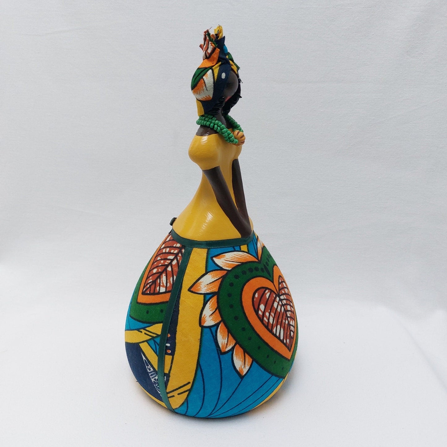 African Ethnic Figurine, Decorative Ceramic figurine, Christmas Gift, Decorative Ceramic doll, Typical Portuguese decorative Pottery