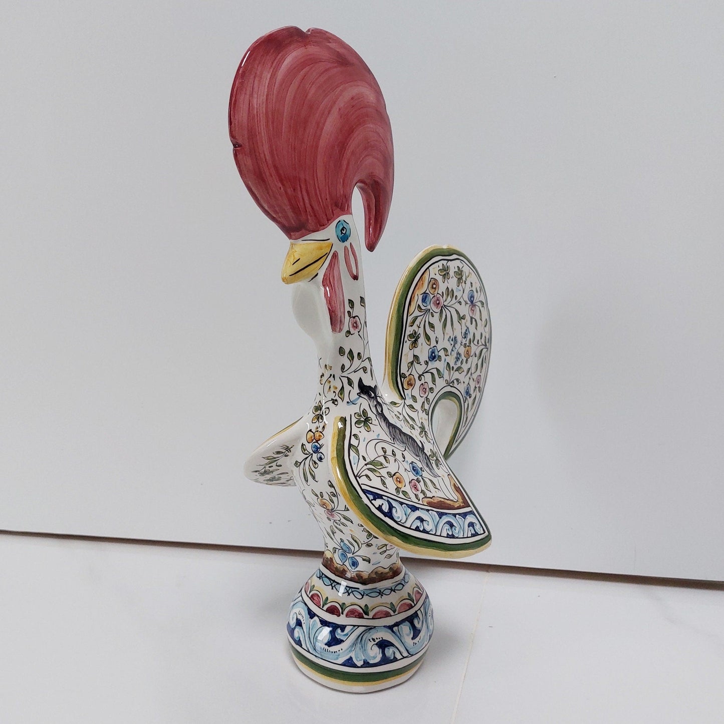 XL Portuguese Rooster | Barcelos Rooster | Hand Painted Ceramic Rooster | Singular Gift | Rustic Rooster | Multicolor Portuguese Rooster