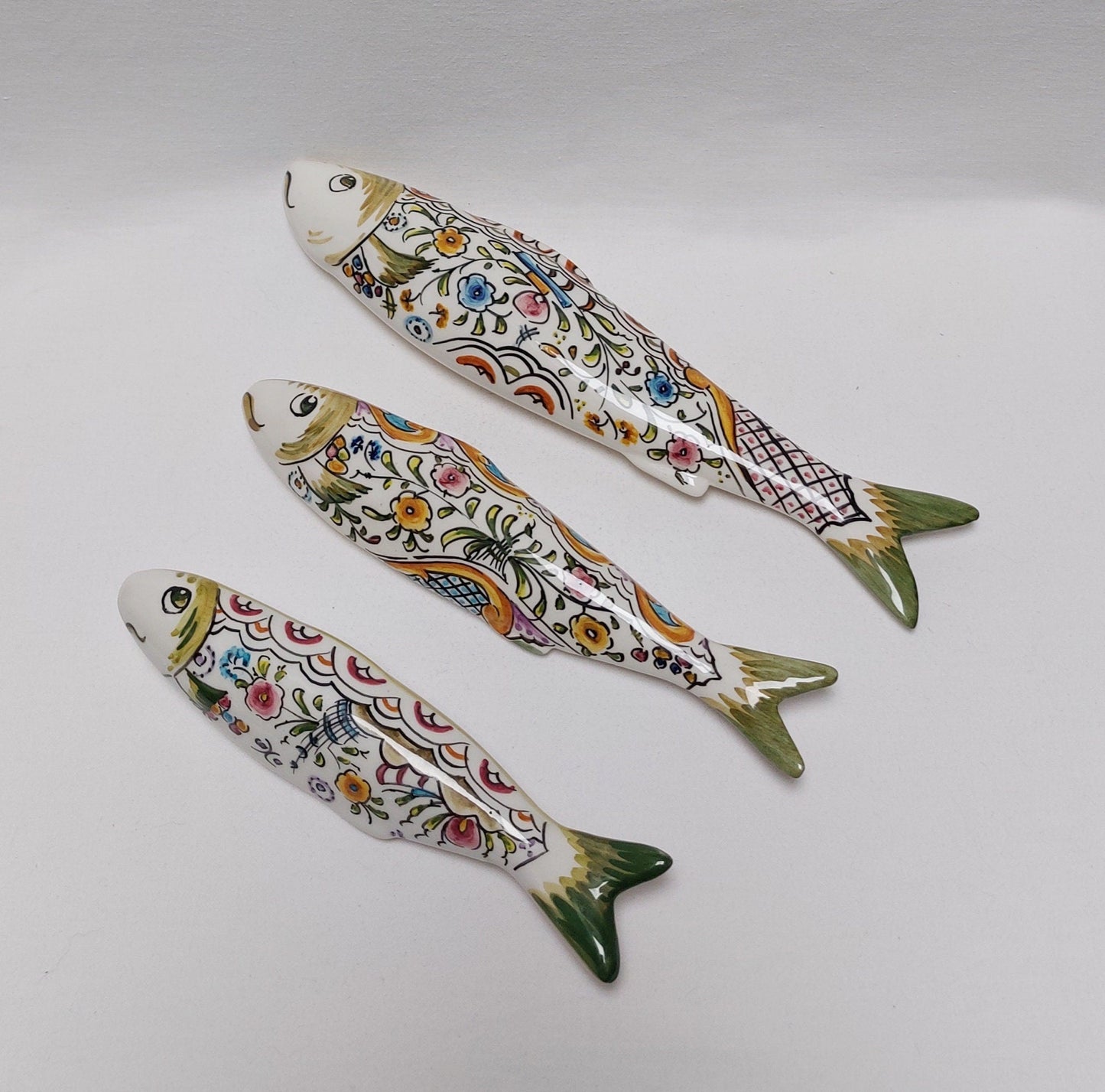 Ceramic sardines Set of 3, Portuguese sardines, sardines, sardines wall decoration, traditional ceramic, Portuguese ceramic