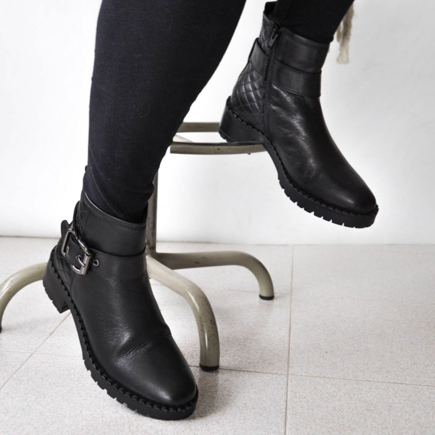 Women's Ankle Boots with Zipper, LIMITED EDITION, Ankle boots with laces, Women's Black Ankle Boots