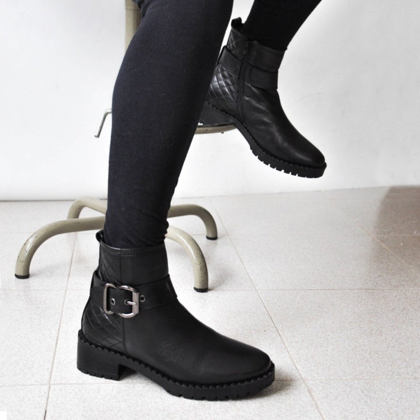 Women's Ankle Boots with Zipper, LIMITED EDITION, Ankle boots with laces, Women's Black Ankle Boots