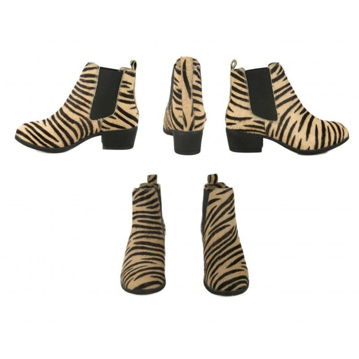 Women's ankle boots LIMITED EDITION, Animal print Zebra ankle boots for her, Brown ankle boots, Women's Brown Ankle Boots, Gifts for her.