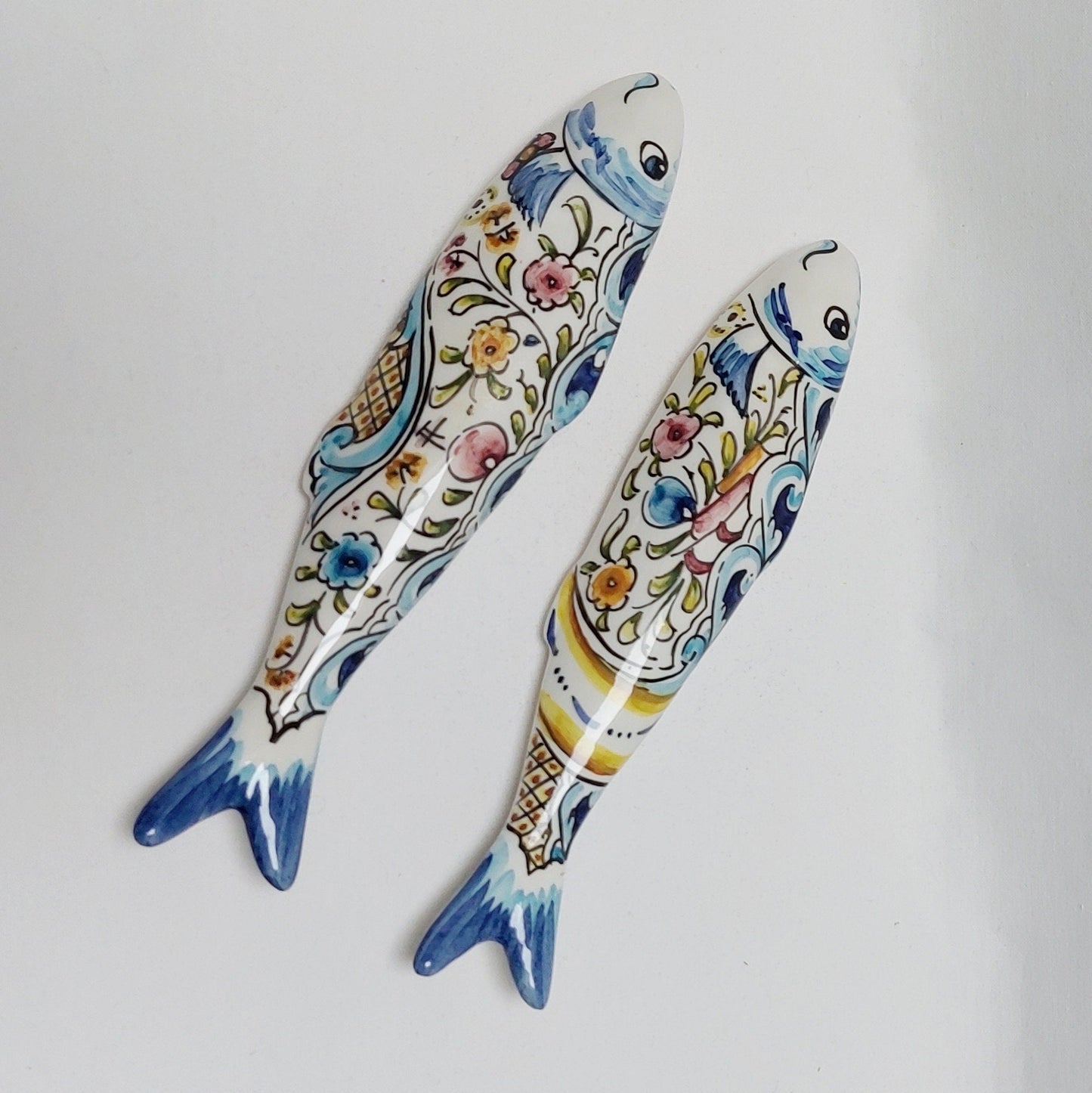Ceramic sardines Set of 2, Portuguese sardines, sardines, sardines wall decoration, traditional ceramic, Portuguese ceramic