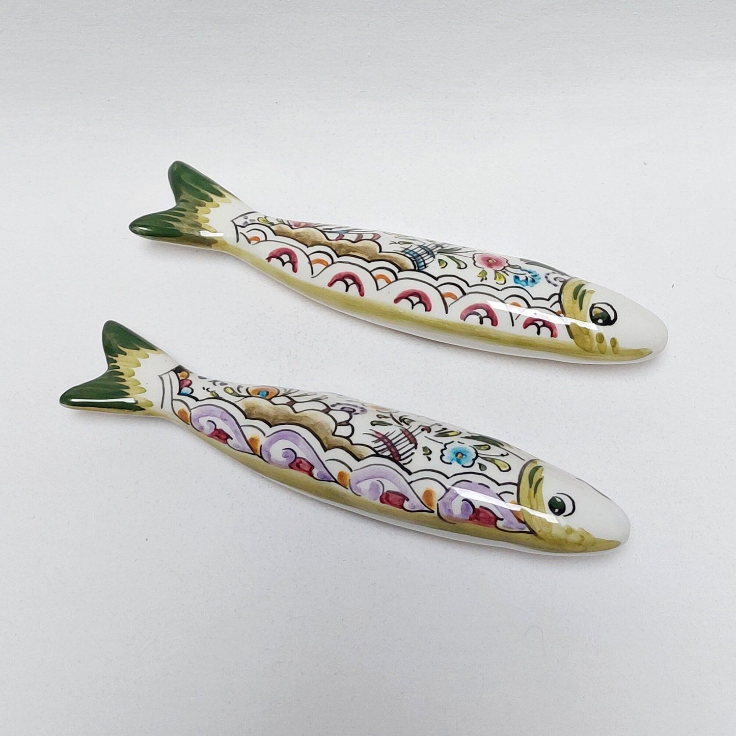 Ceramic sardines Set of 2, Portuguese sardines, sardines, sardines wall decoration, traditional ceramic, Portuguese ceramic