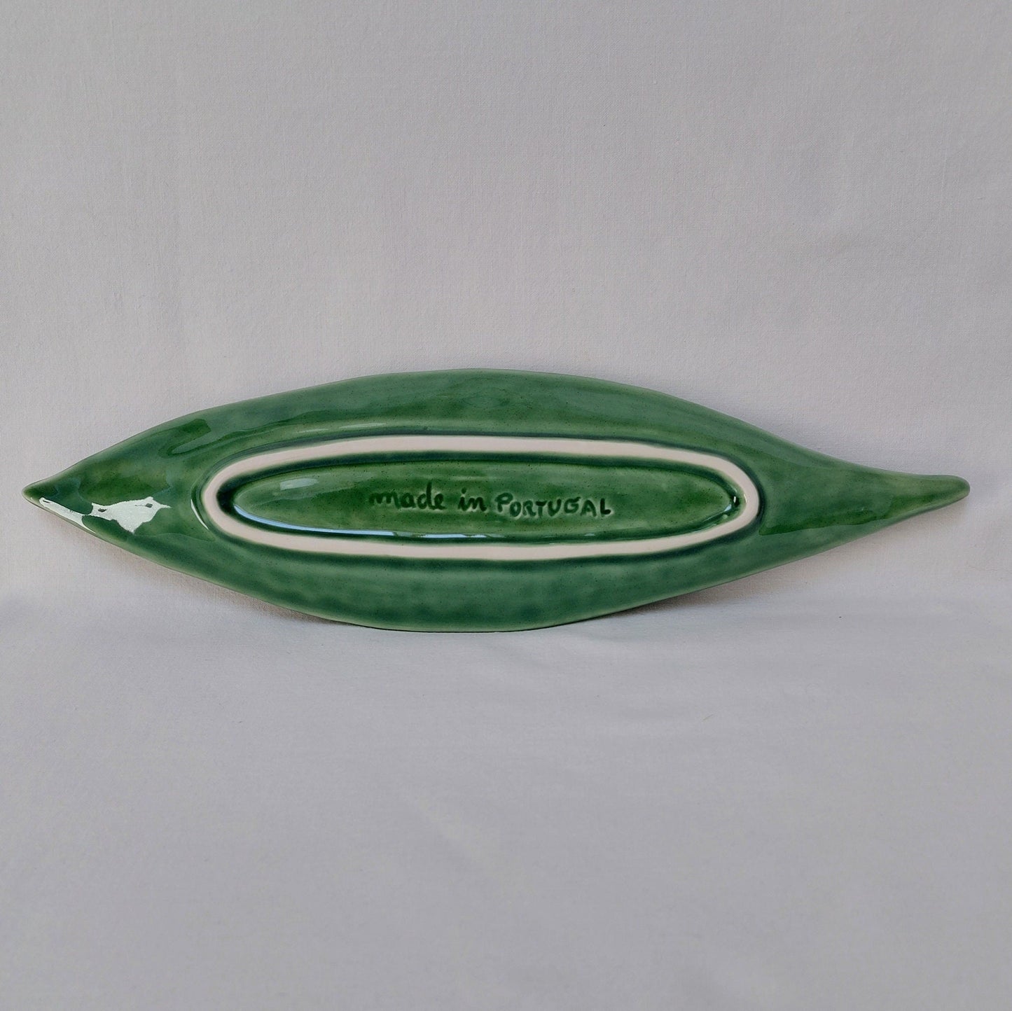Set x2 Appetizer ceramic plate cabbage leaf, Portuguese Ceramic Appetizer Plate, Appetizer tray