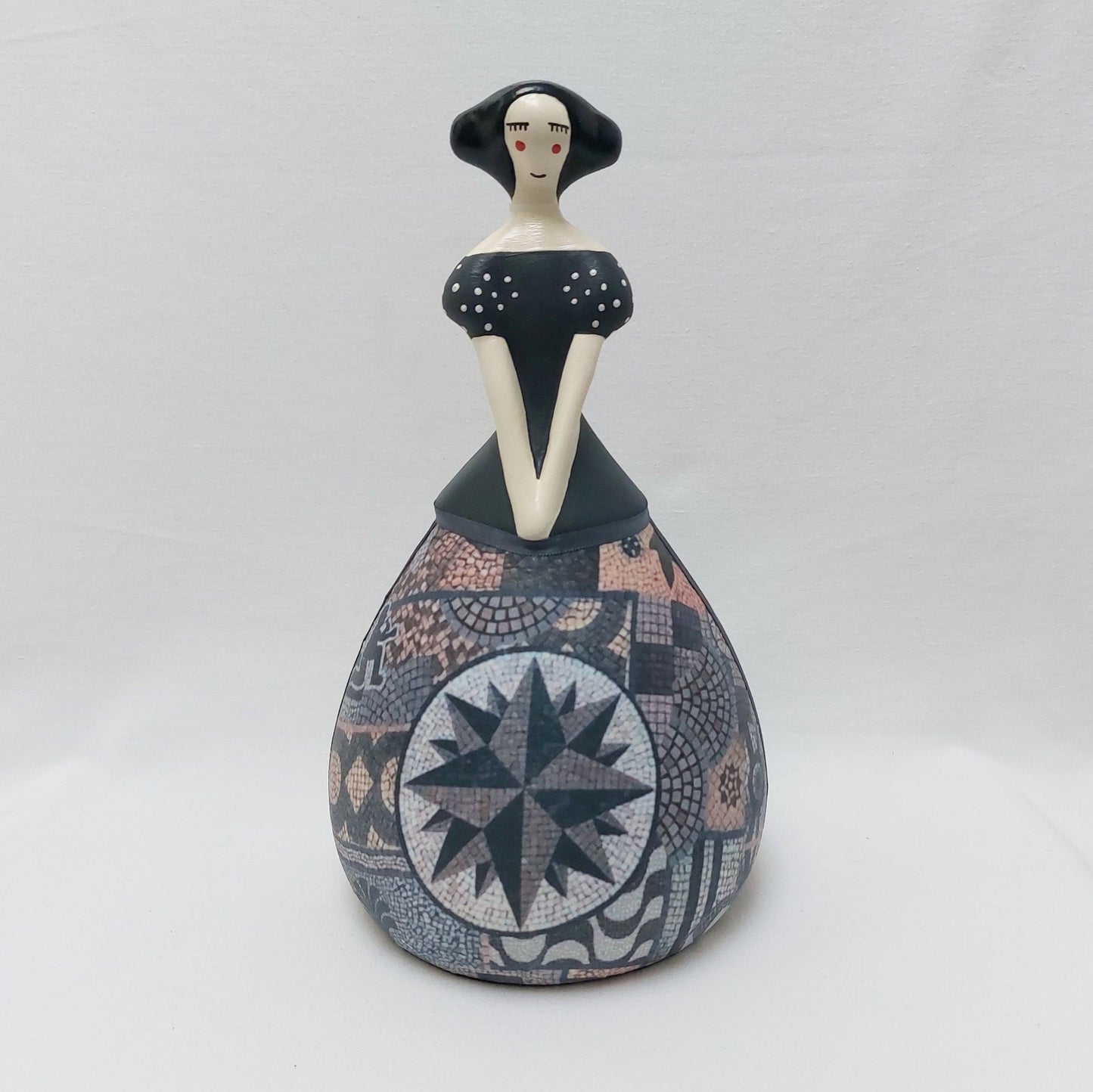 Portuguese Tile Figure, Decorative Tile figurine, Original Christmas Gift, Decorative ceramic doll, Typical Portuguese decorative Pottery